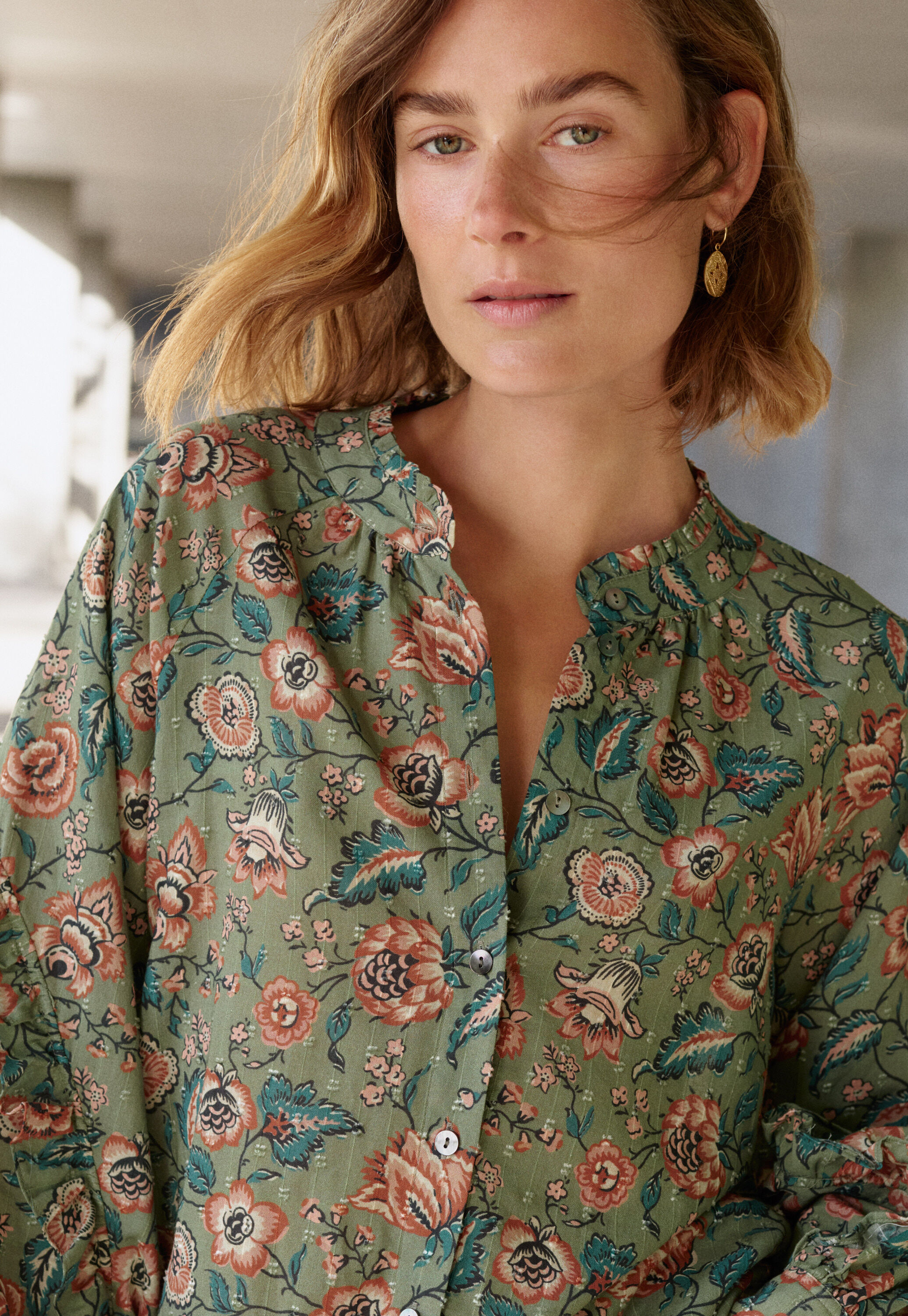 Fil Coup&eacute;-Bluse mit Print