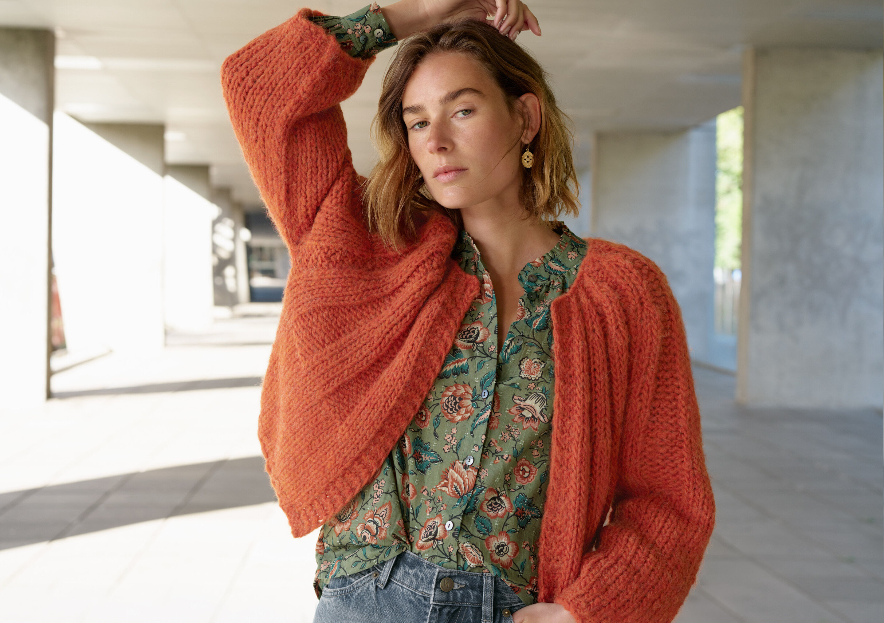 Handgestrickter Cardigan