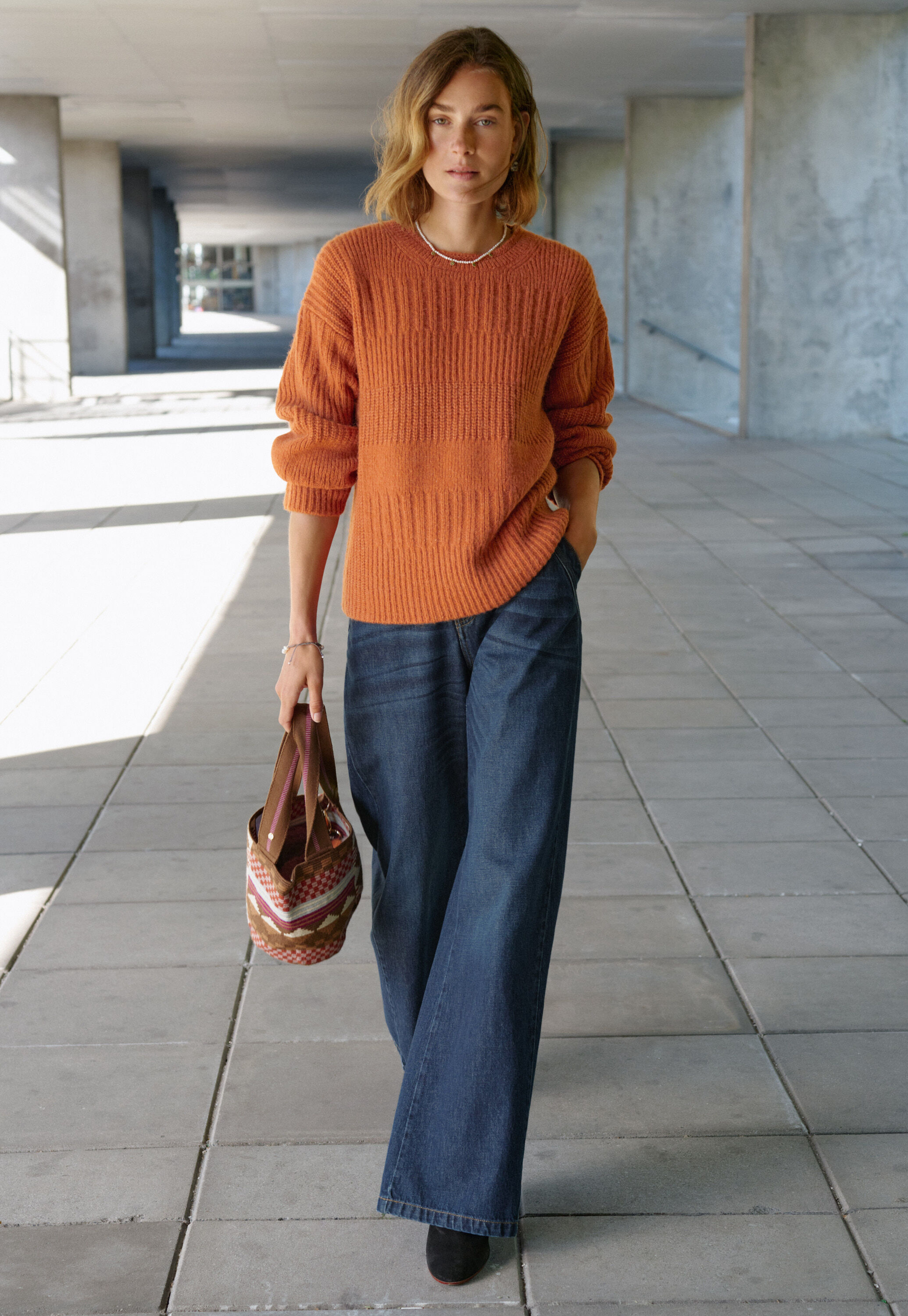 Ripppullover, Gebranntes Orange, large