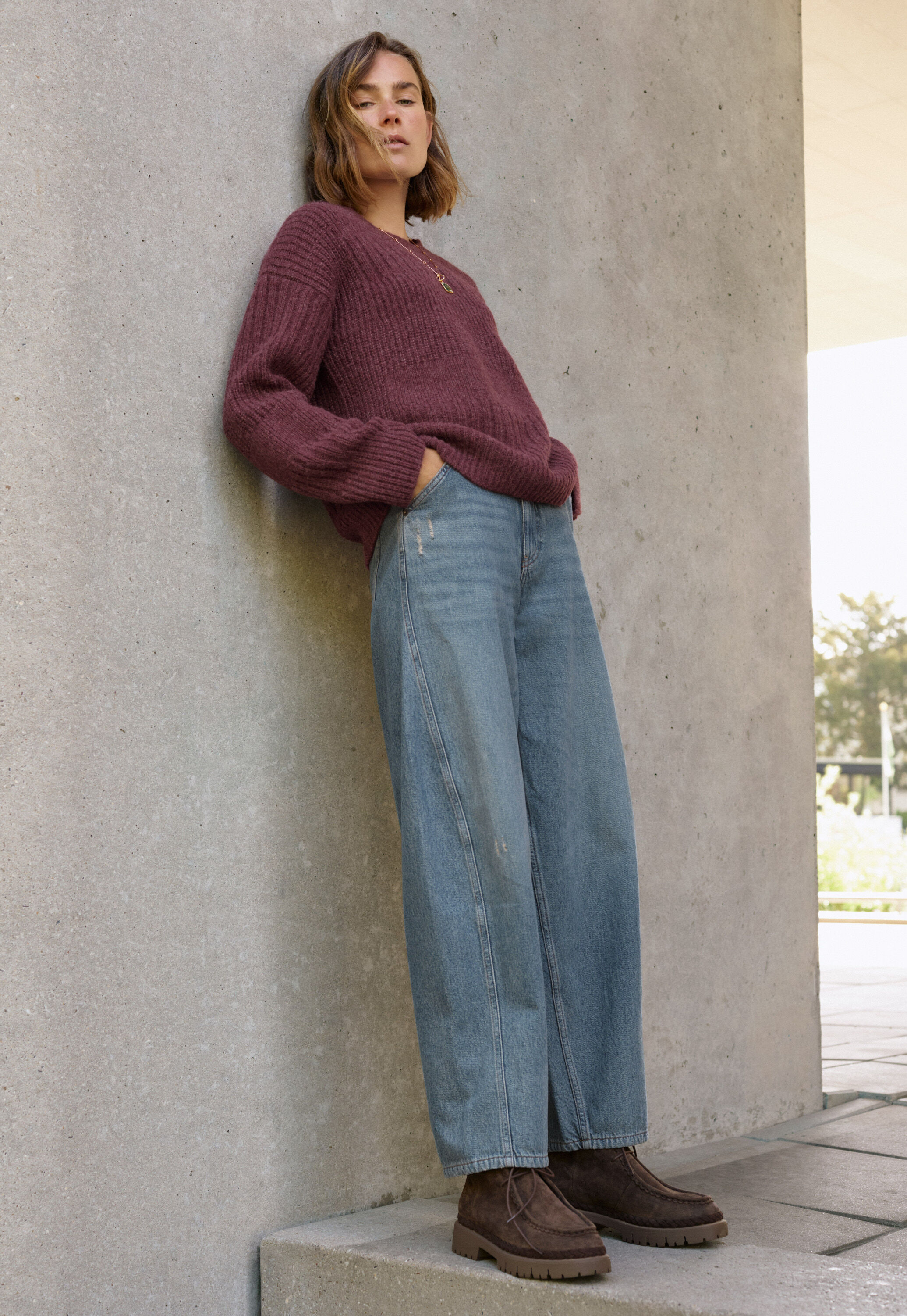 Ripppullover, Aubergine, large