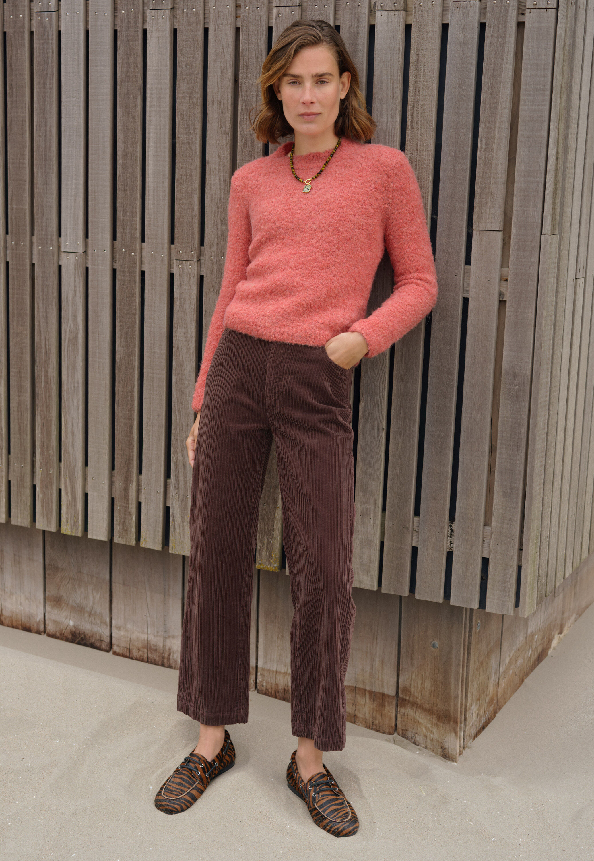 Cropped-Cordhose, Schokolade, large