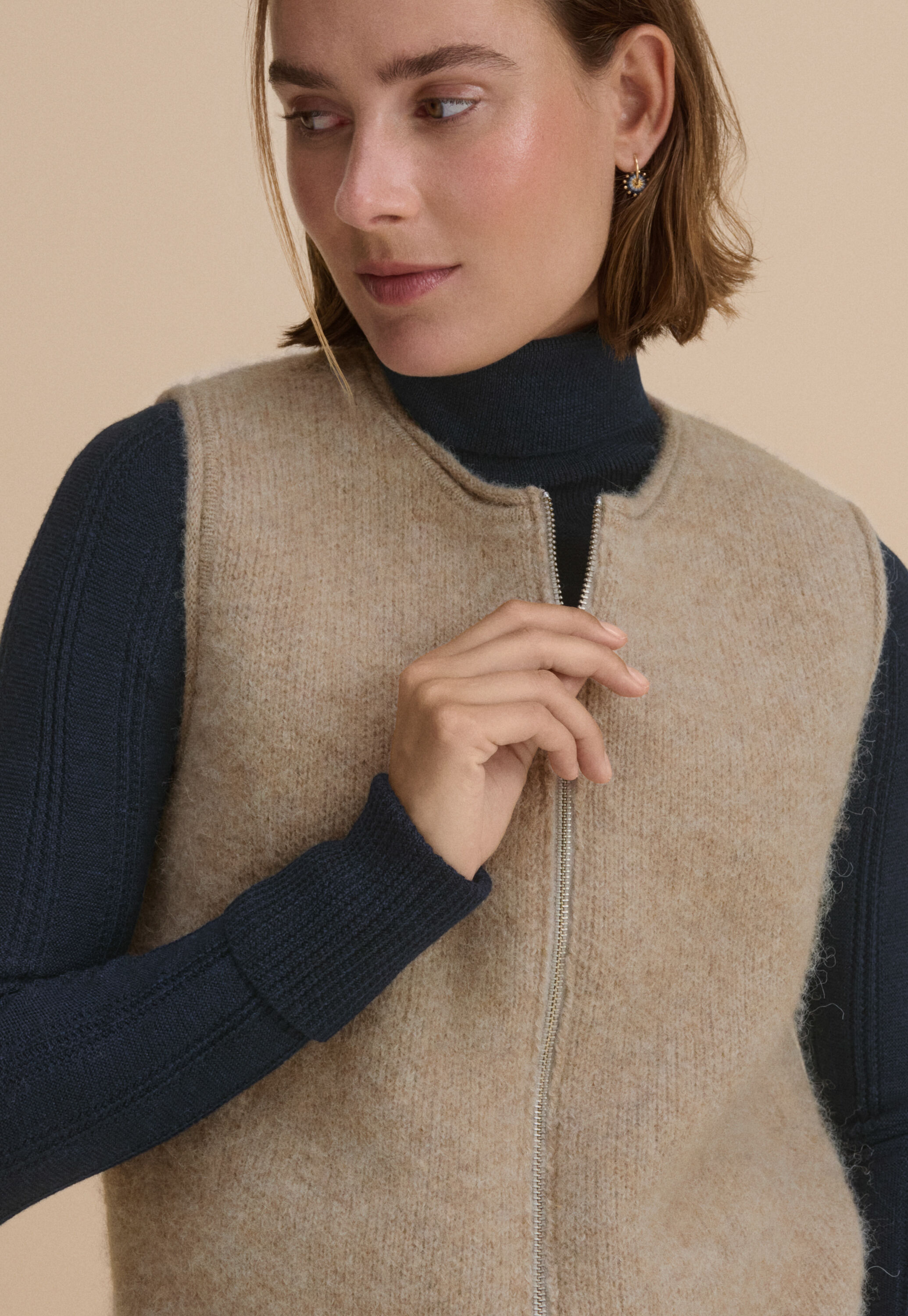 Strickweste, Rehbraun, large