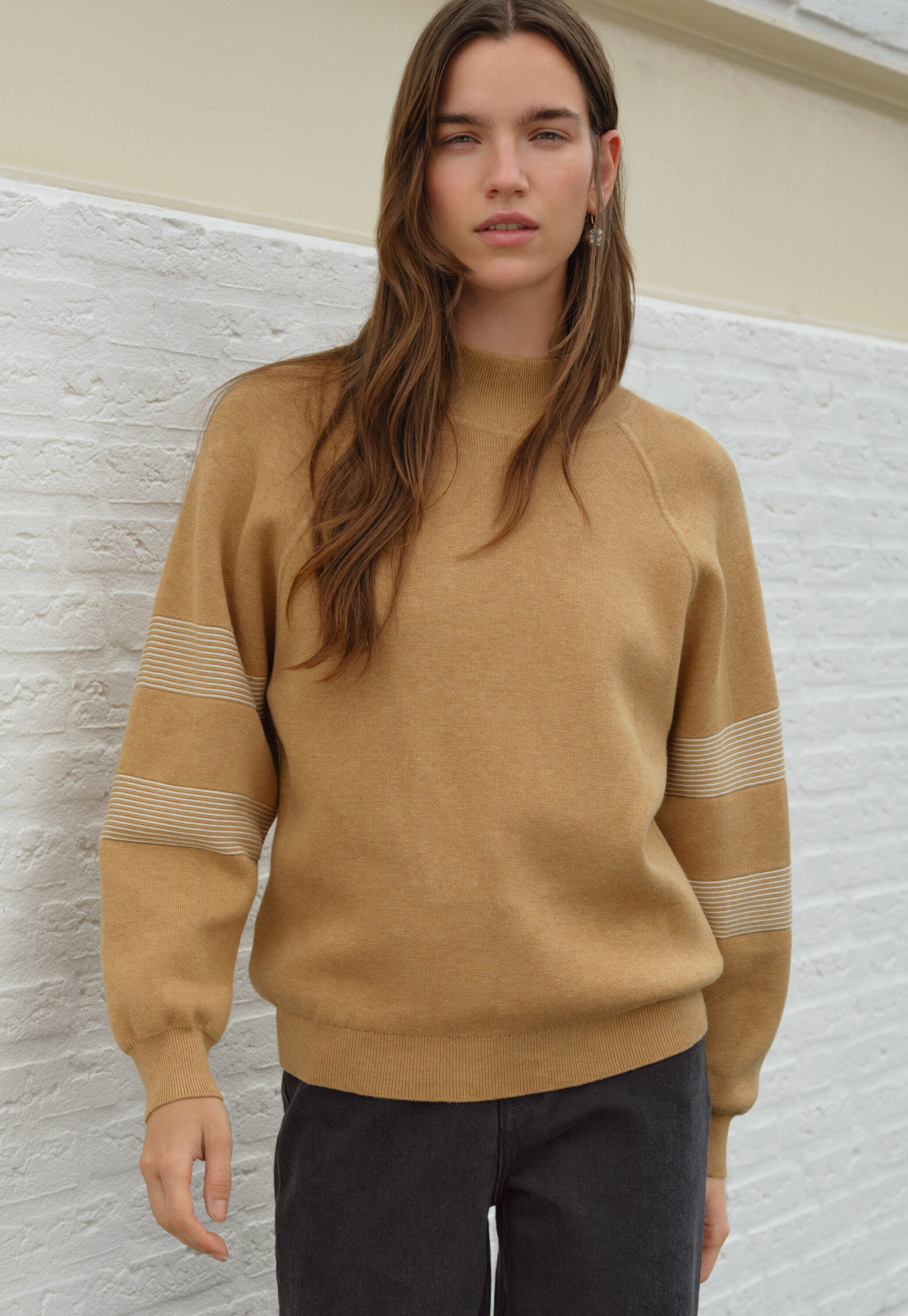 Spitzenmuster-Pullover