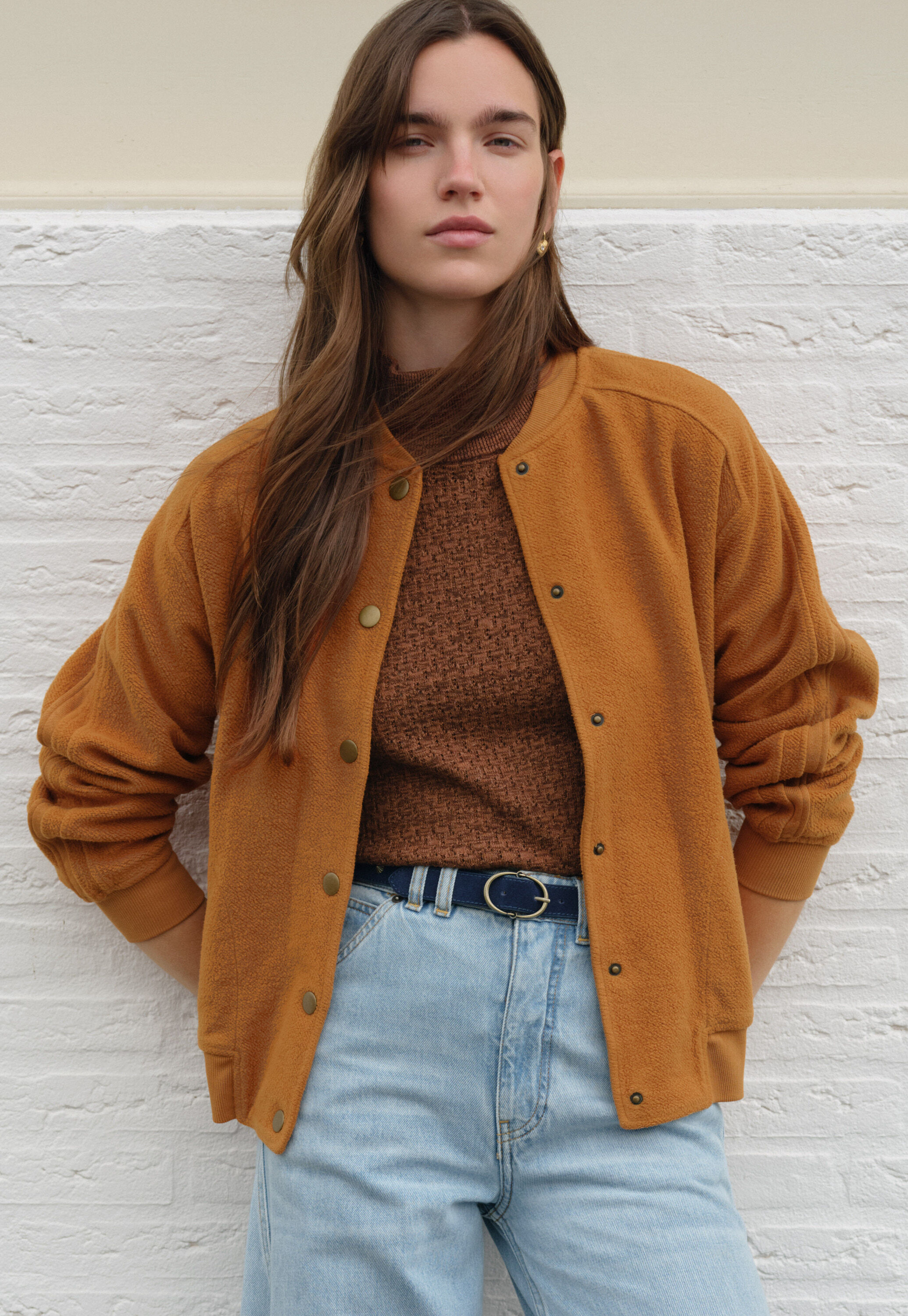 Pointelle-Pullover, Schokolade, large
