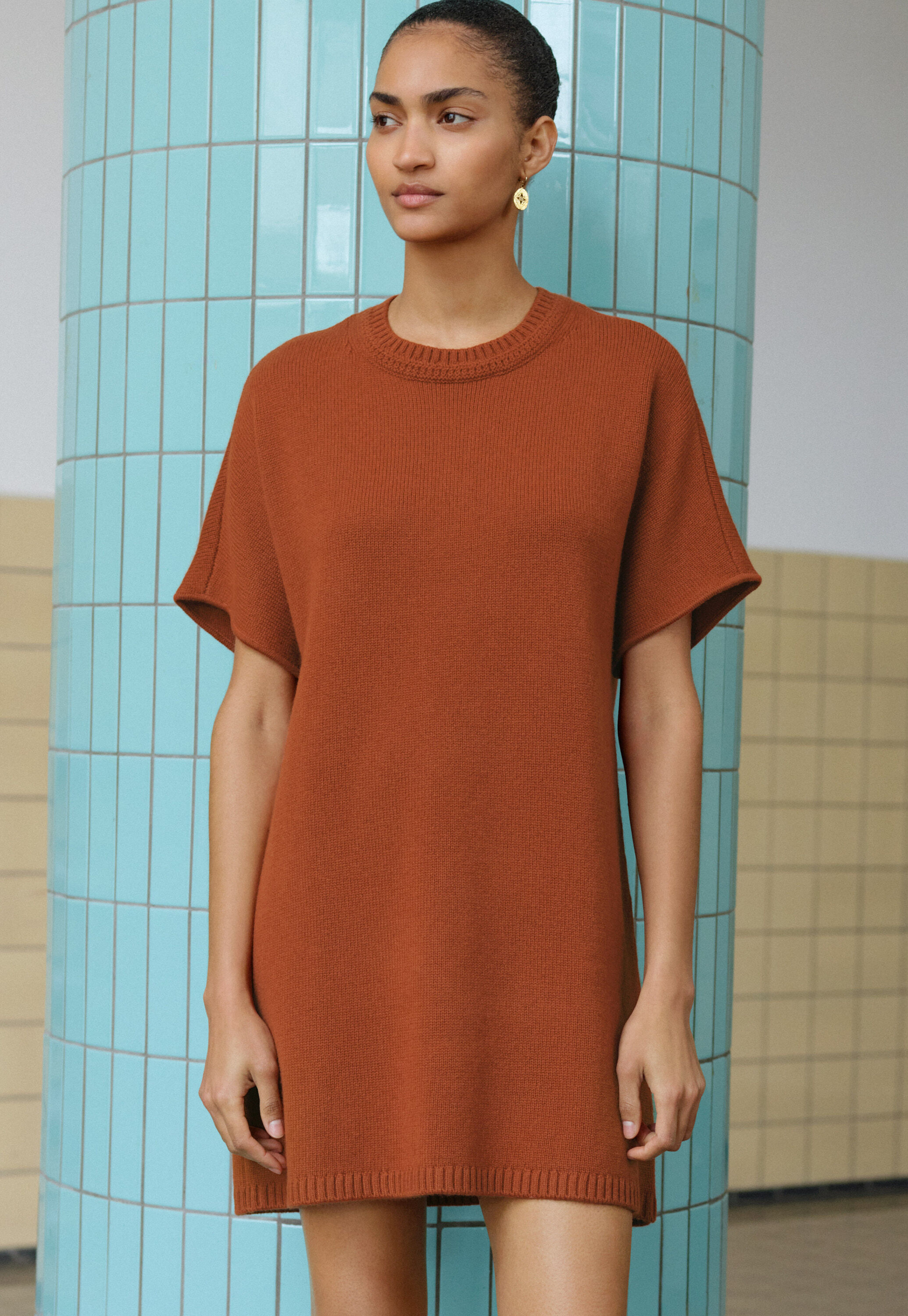 Strickkleid mit Dolman-&Auml;rmeln