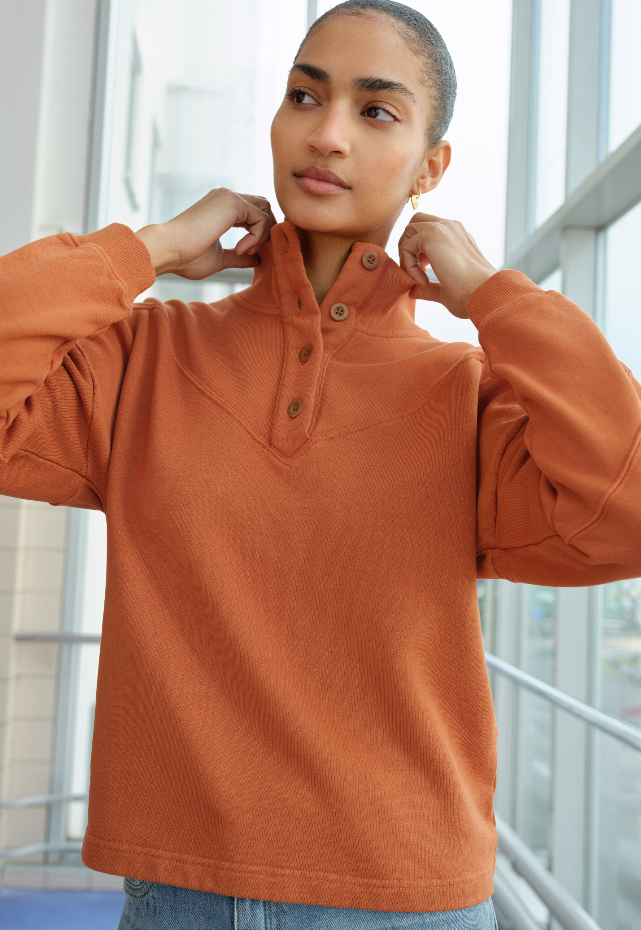 Sweatshirt mit Streifen
