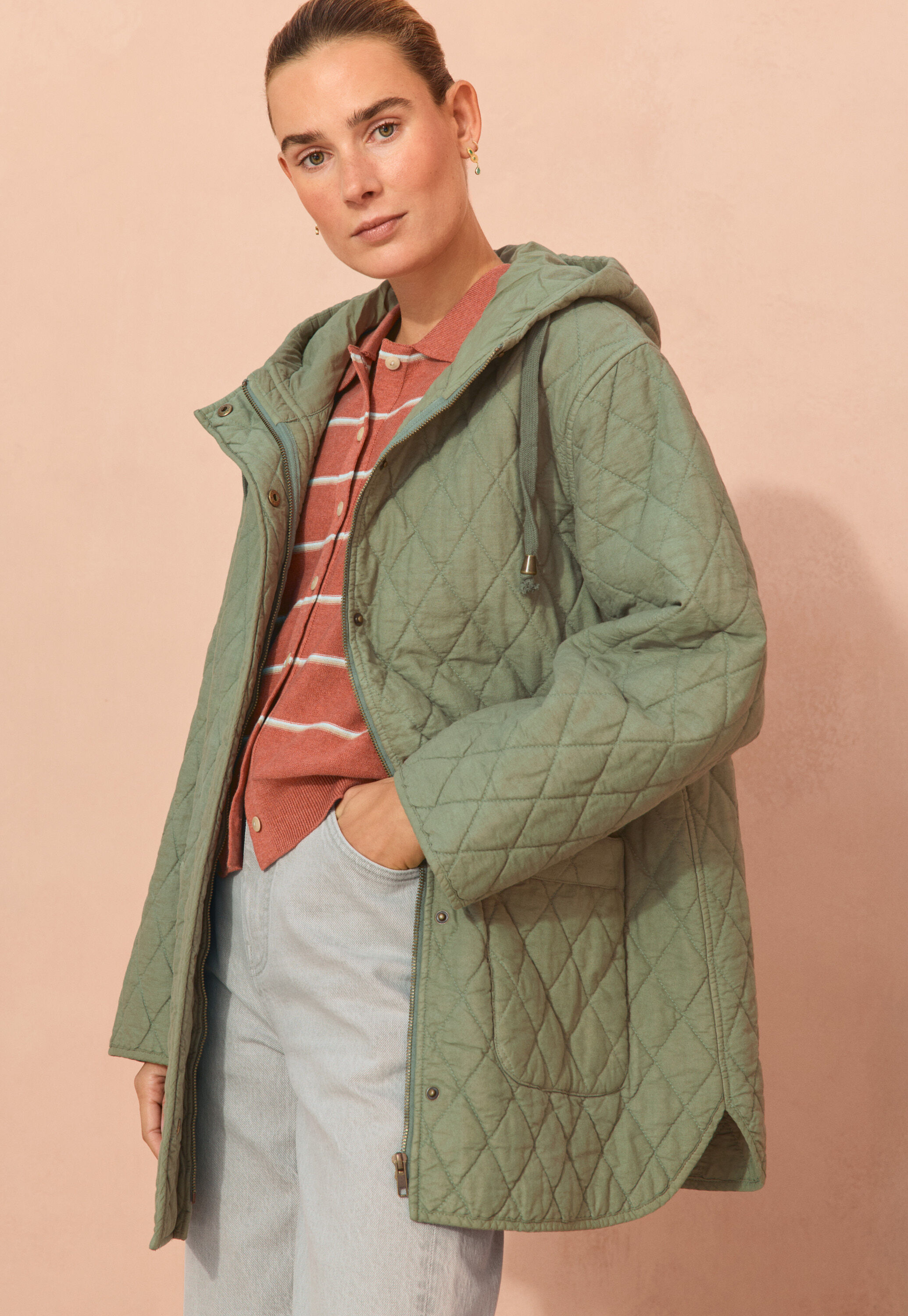 Bestickte Steppjacke