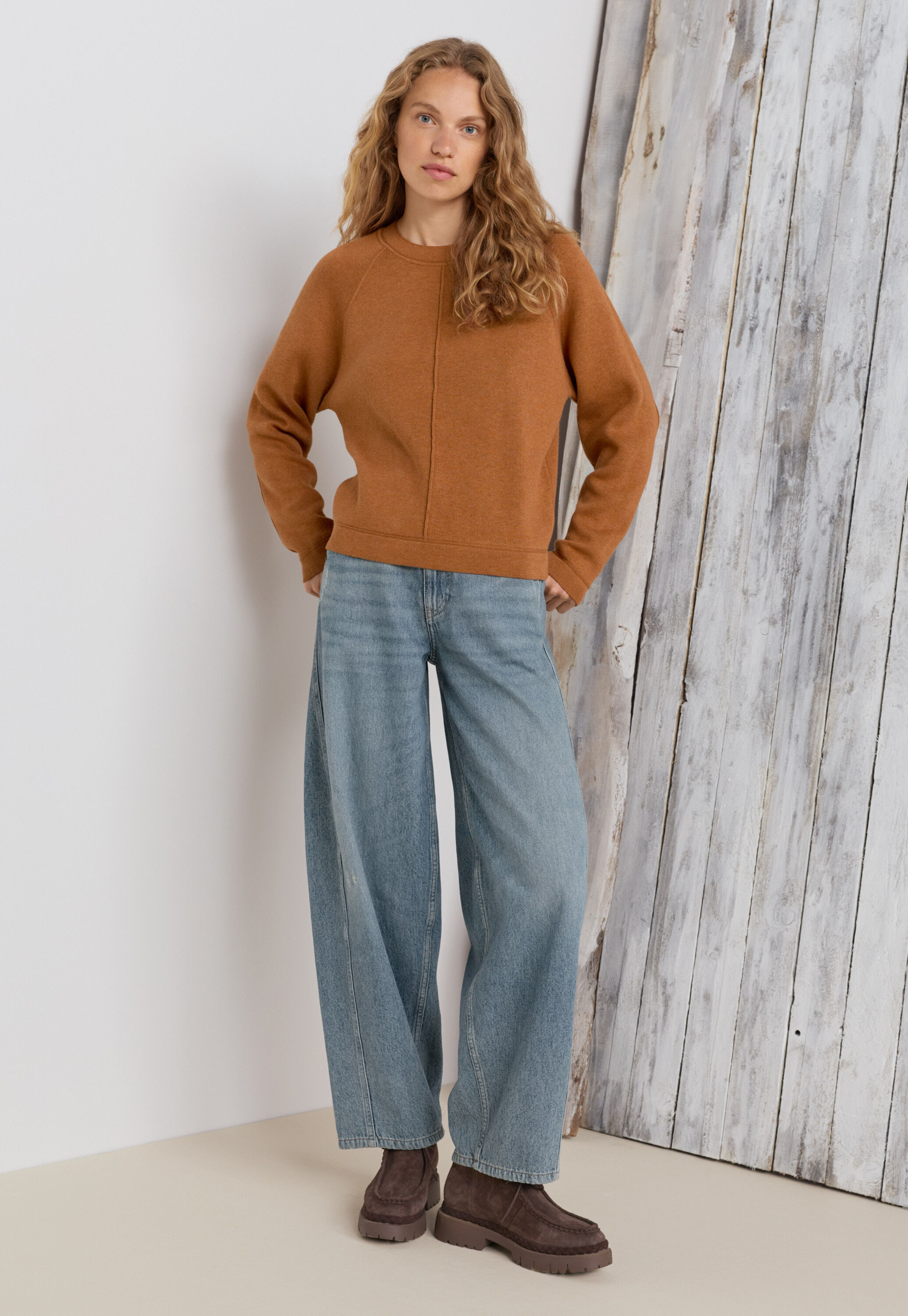 Raglanpullover, Zimt, large