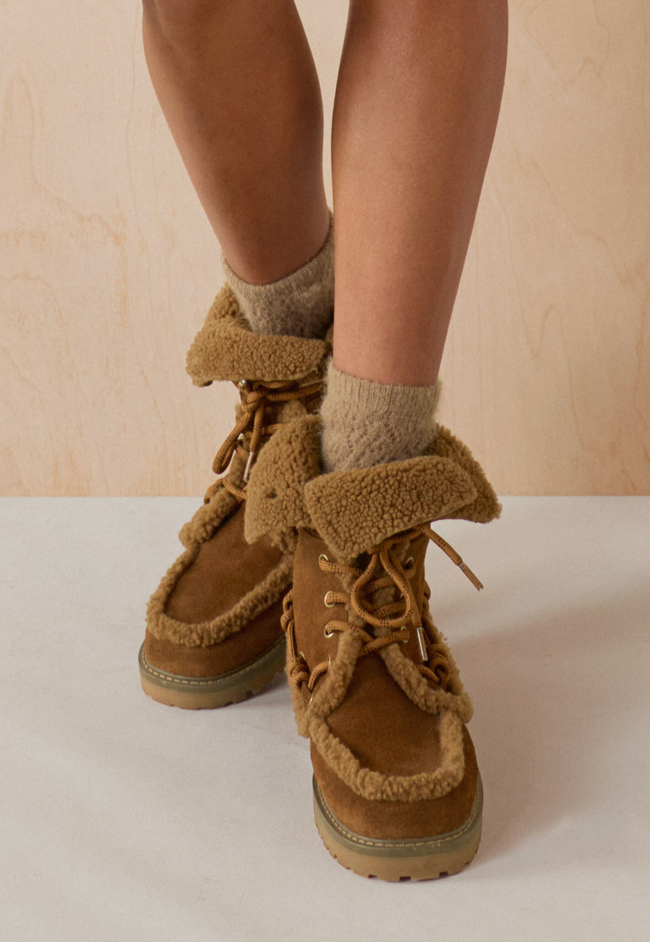Schn&uuml;rstiefel, Zedernbraun, large