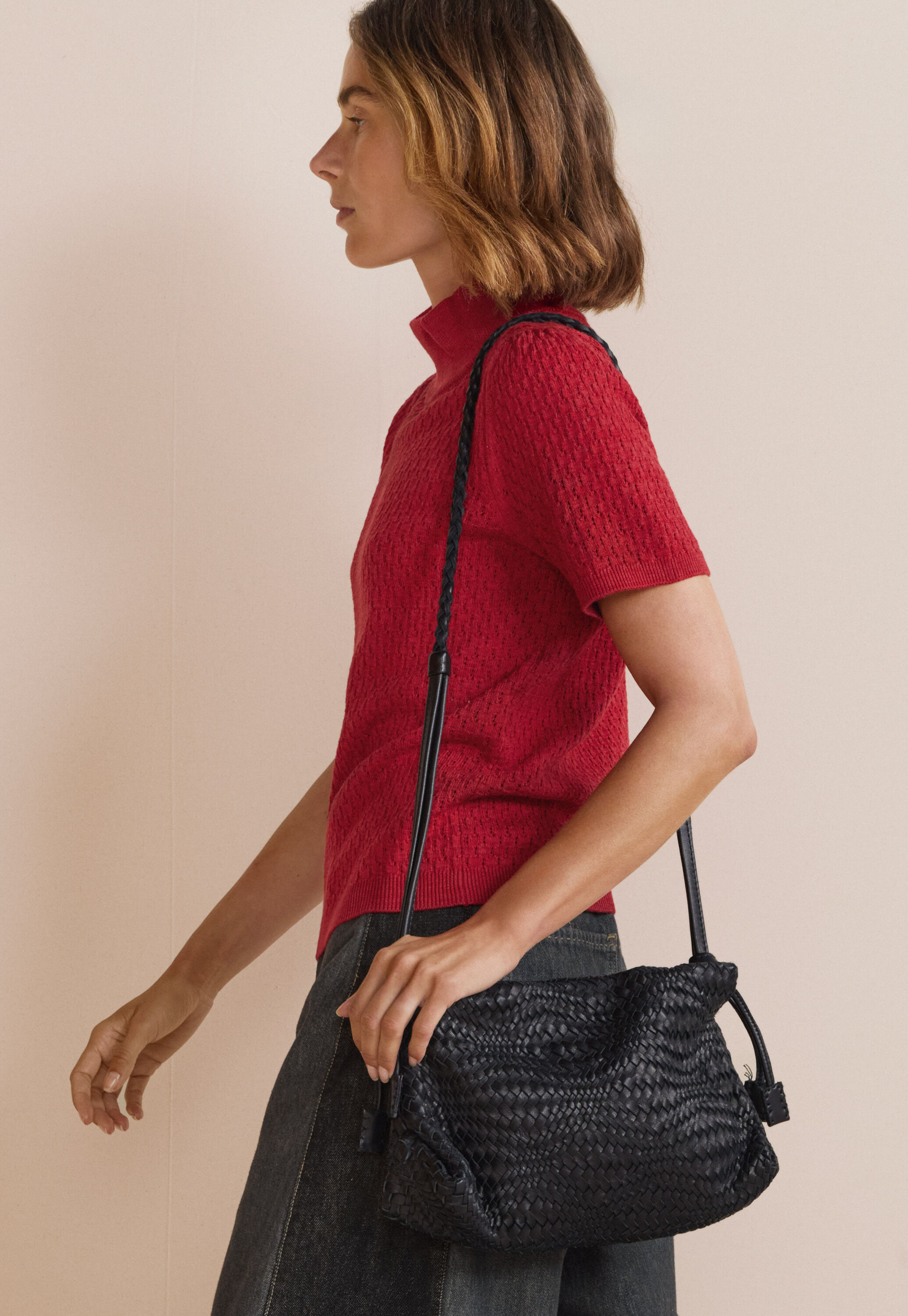 Cardigan mit Waffelmuster