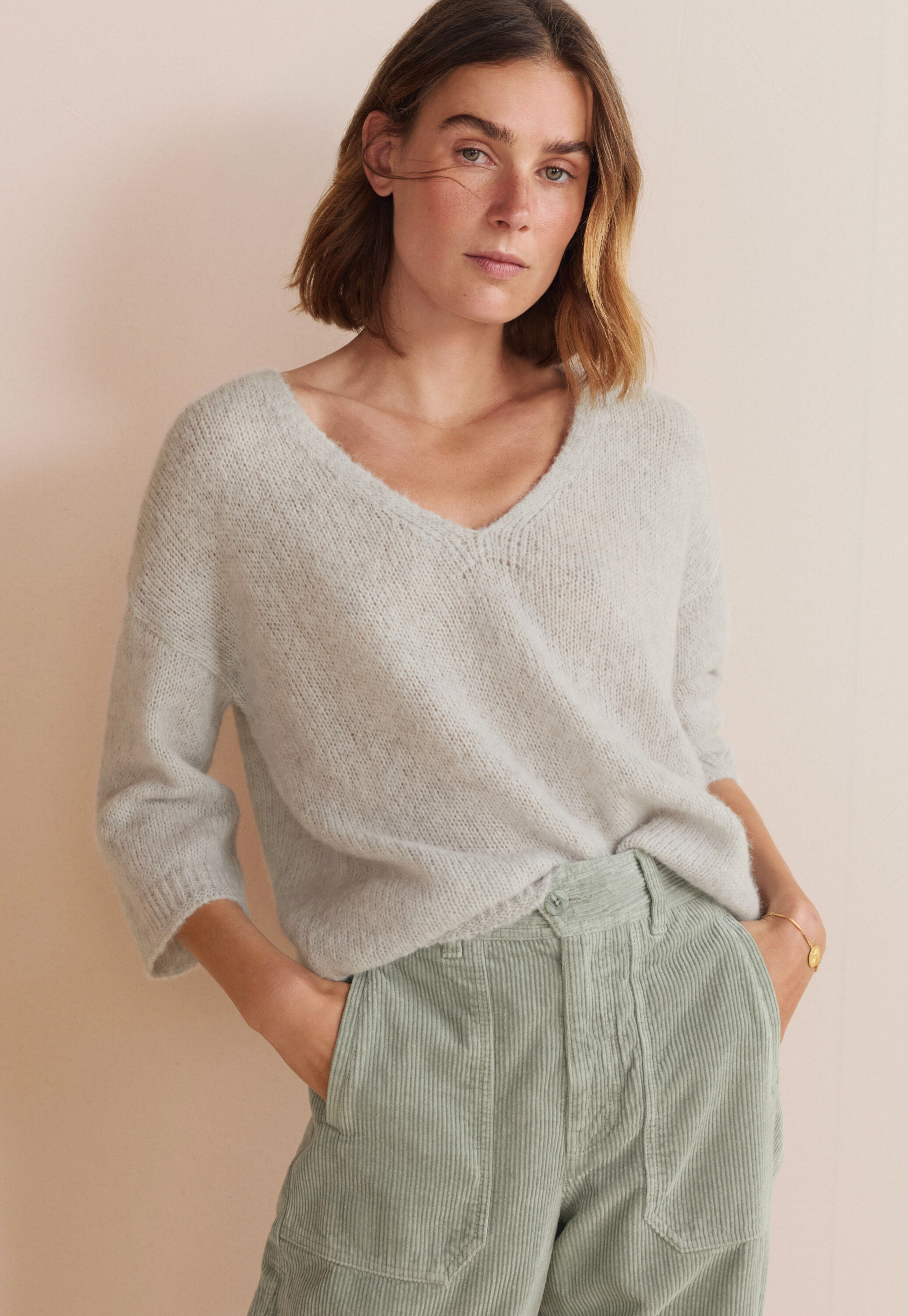 Cardigan mit Waffelmuster