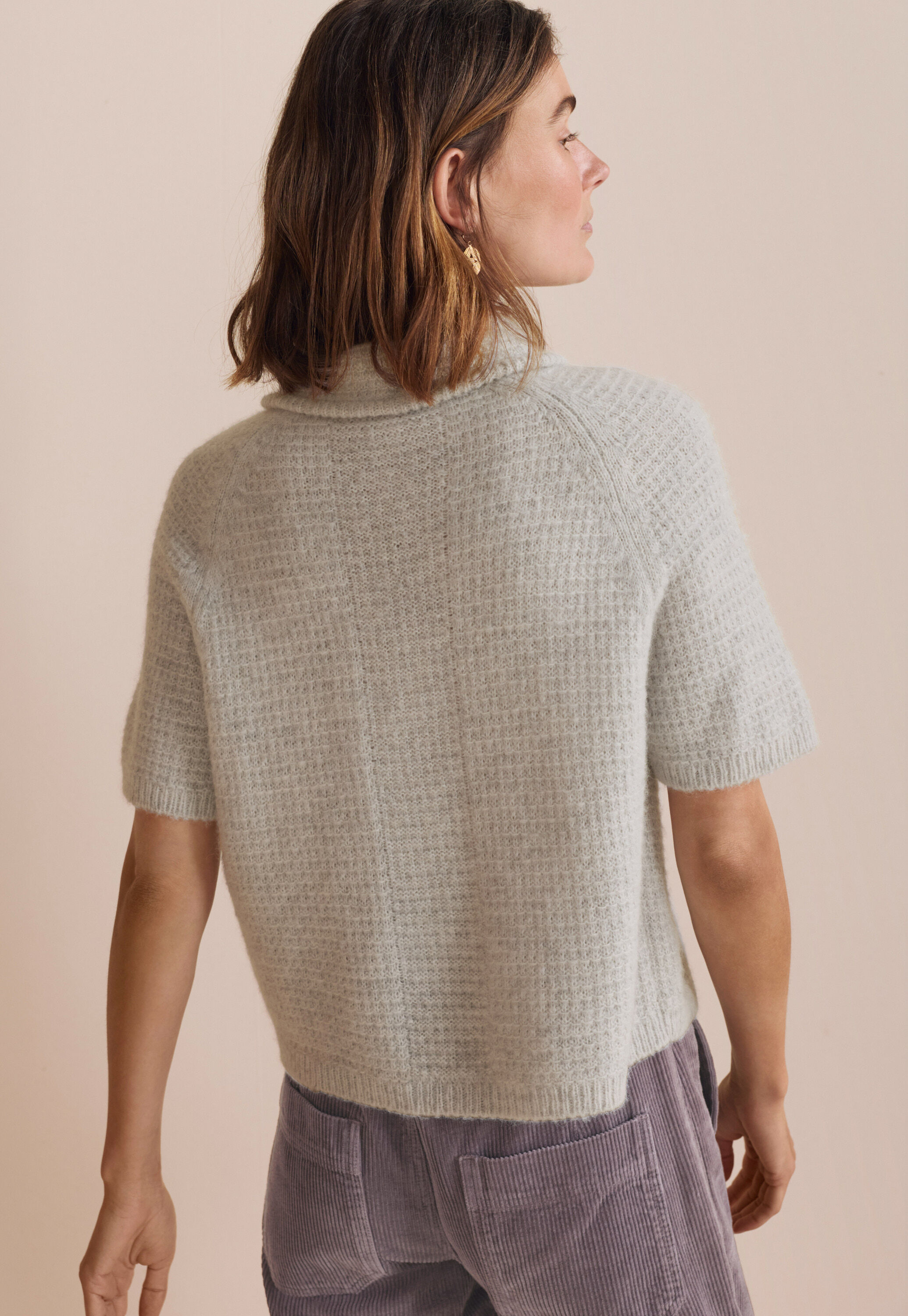 Cardigan mit Waffelmuster