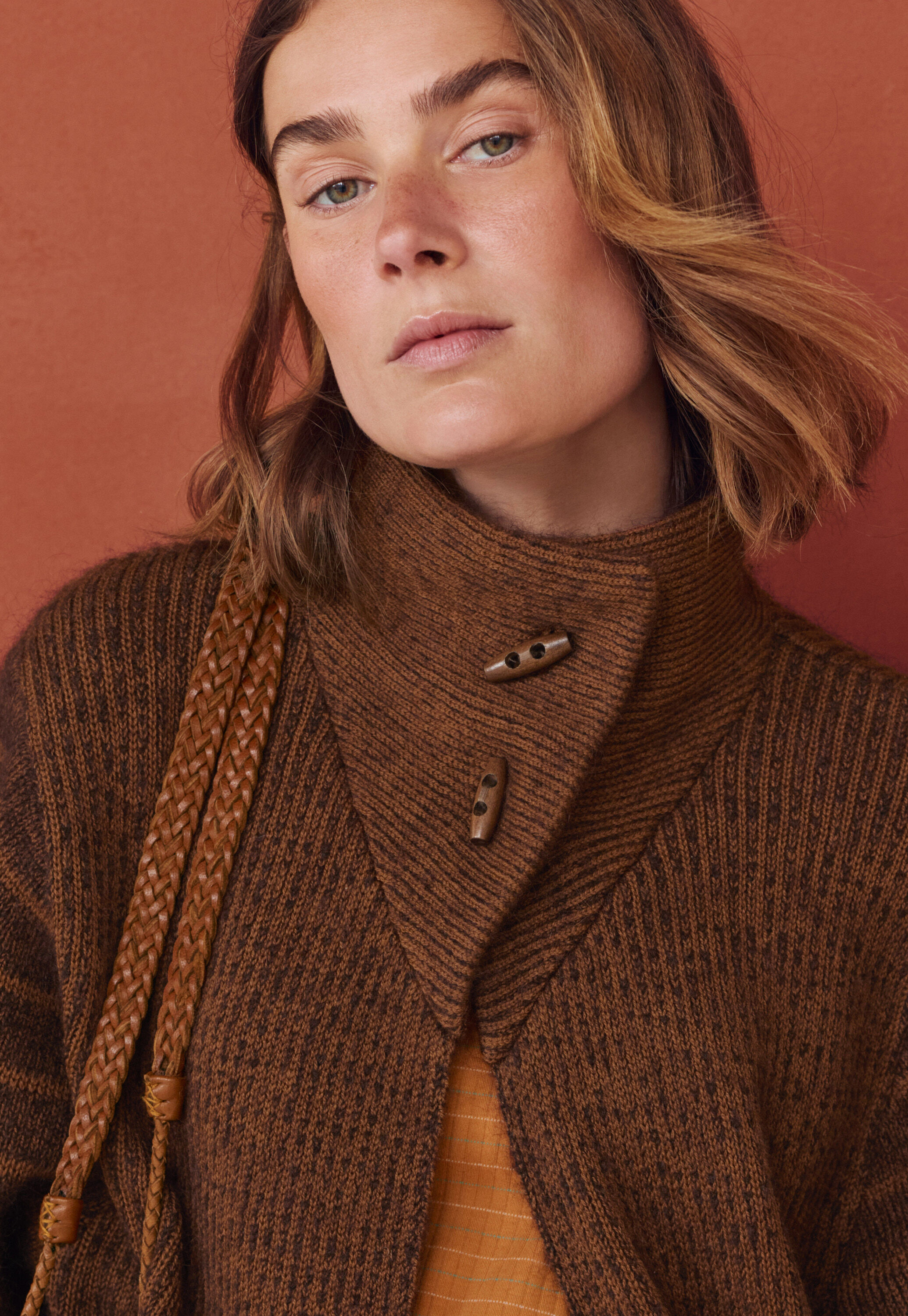 Strickjacke, Espresso, large