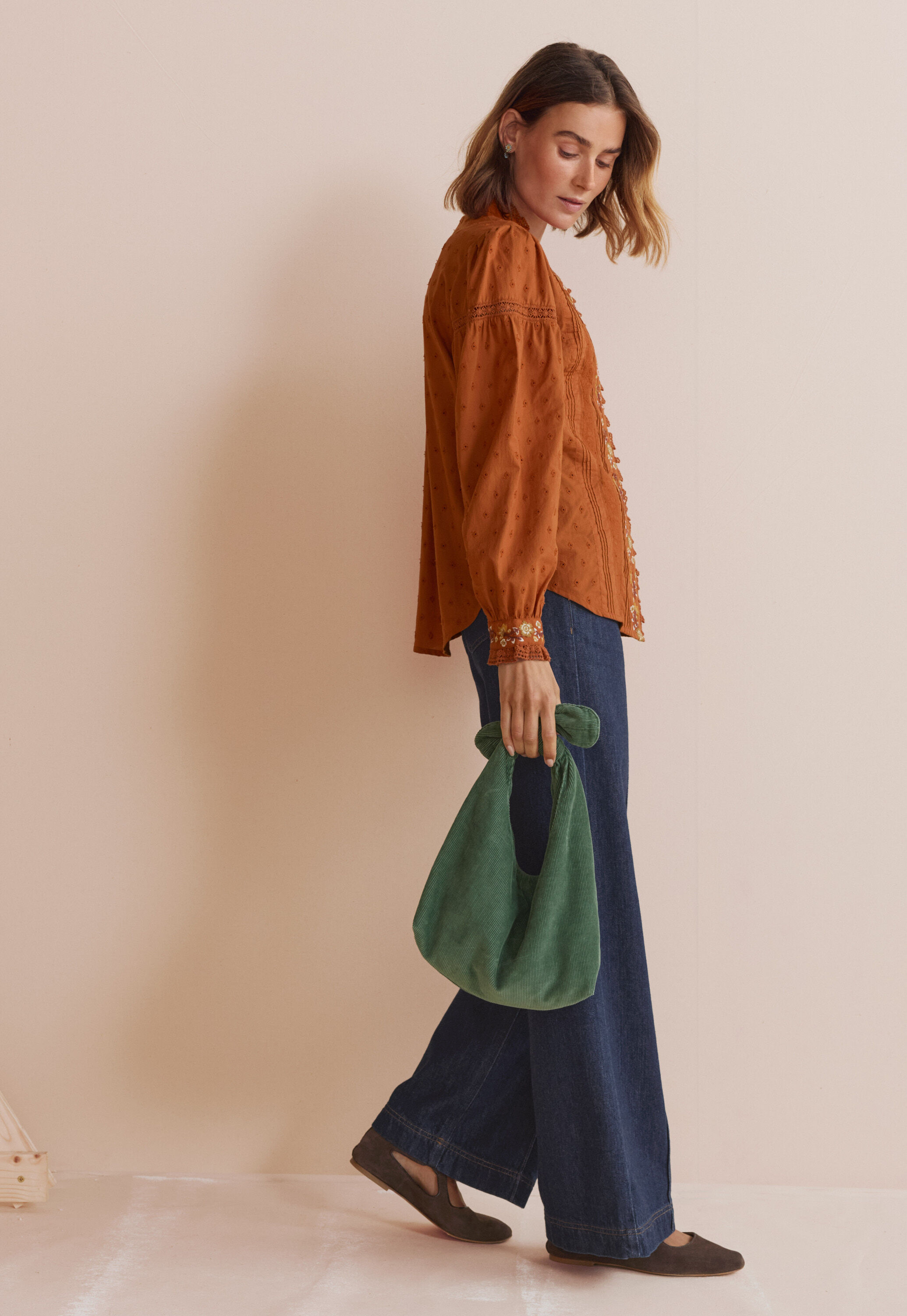 Tasche mit Knotengriff, Smaragd, large