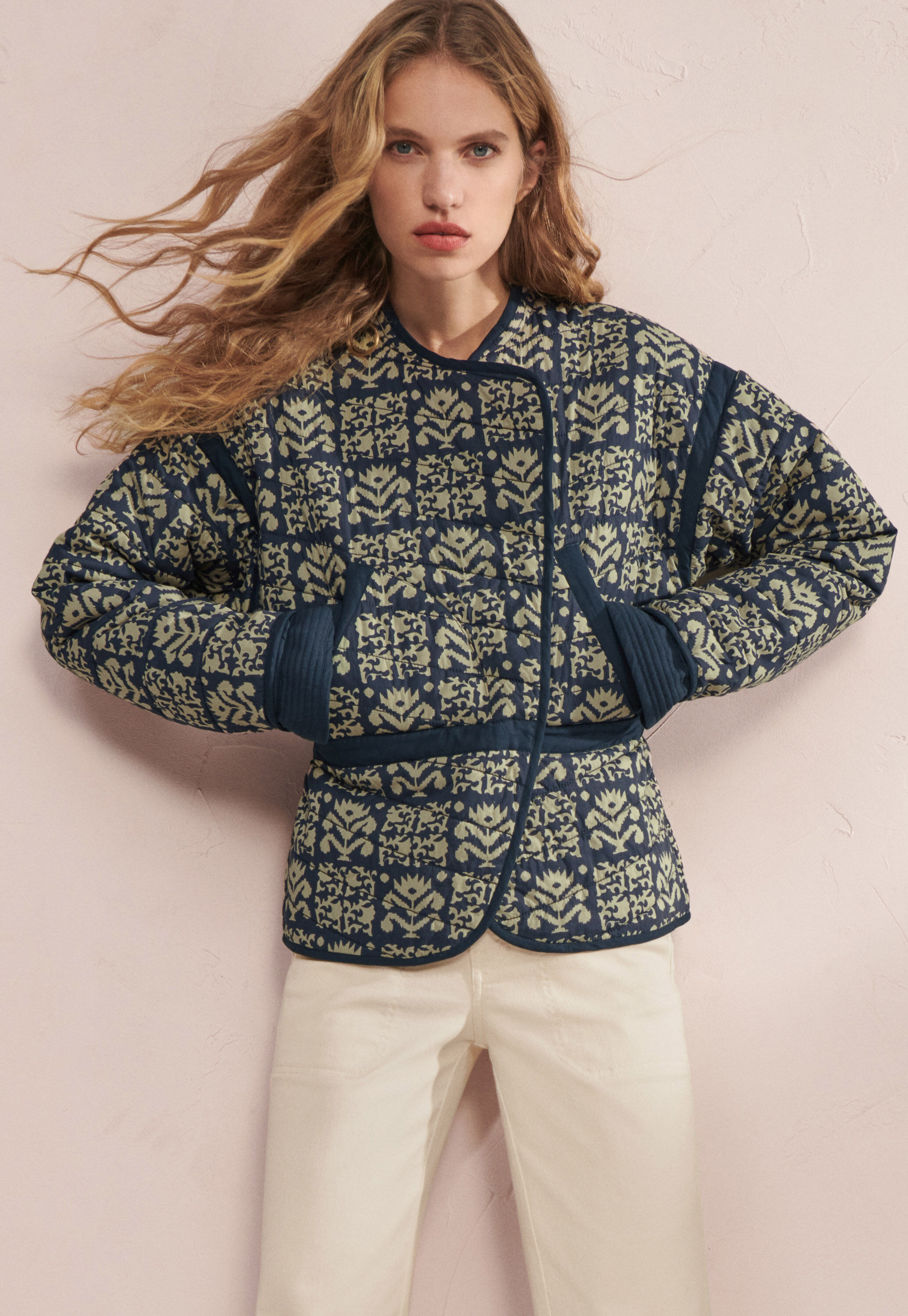 Bestickte Steppjacke