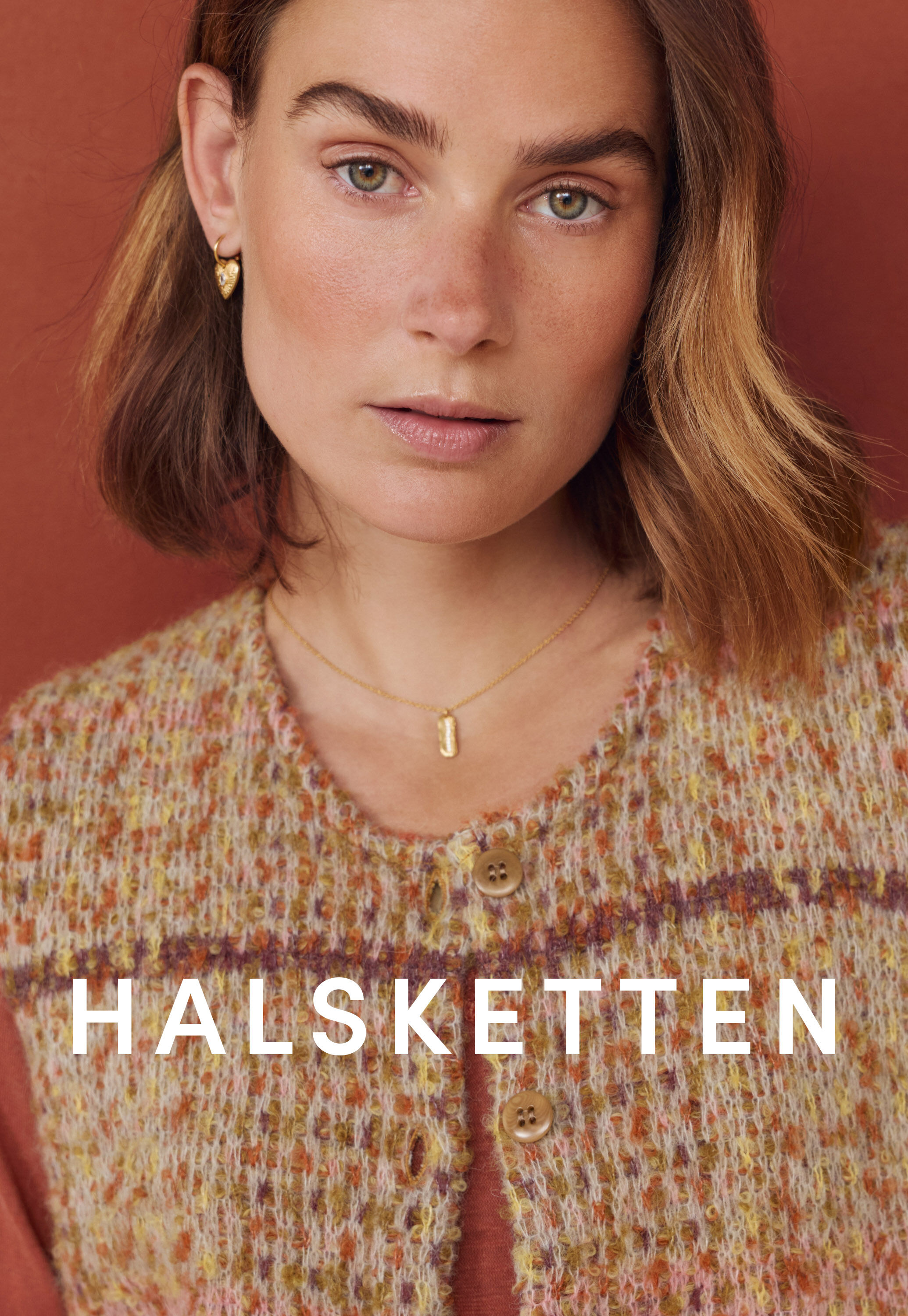 Halskette mit eckigem Anh&auml;nger