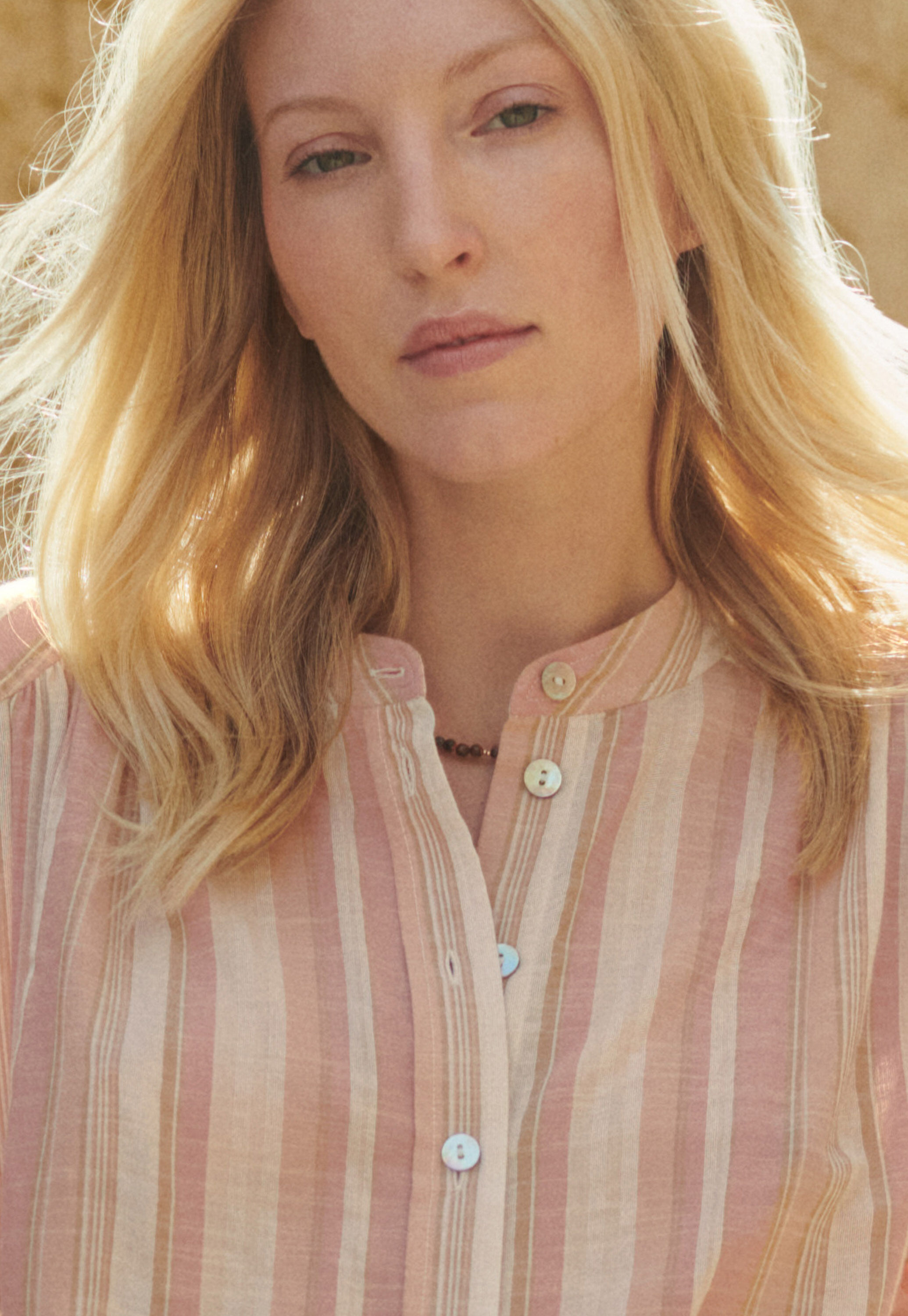 Gestreifte Bluse, Rosenpink, large