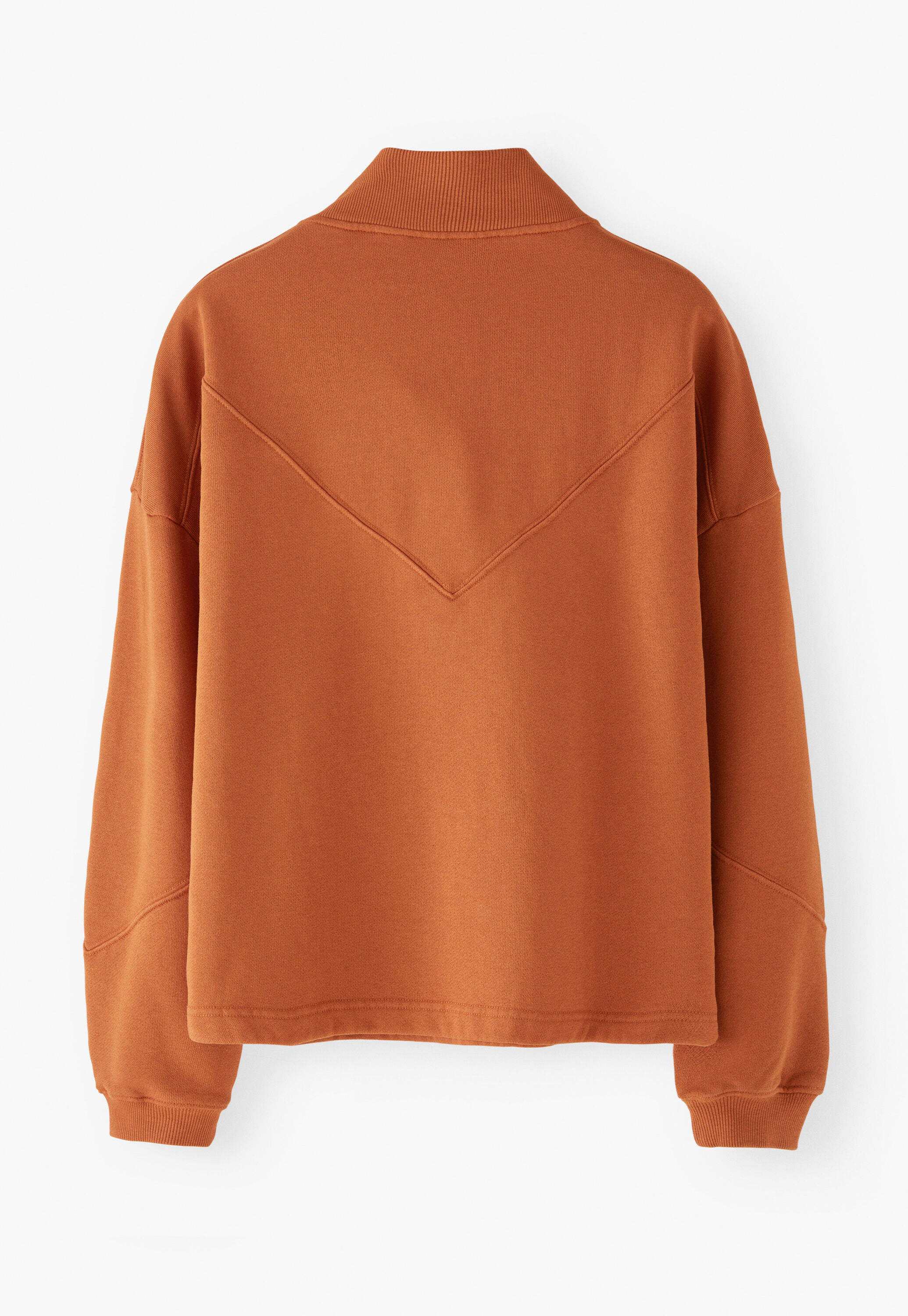 Sweatshirt mit Streifen, Gebranntes Orange, large