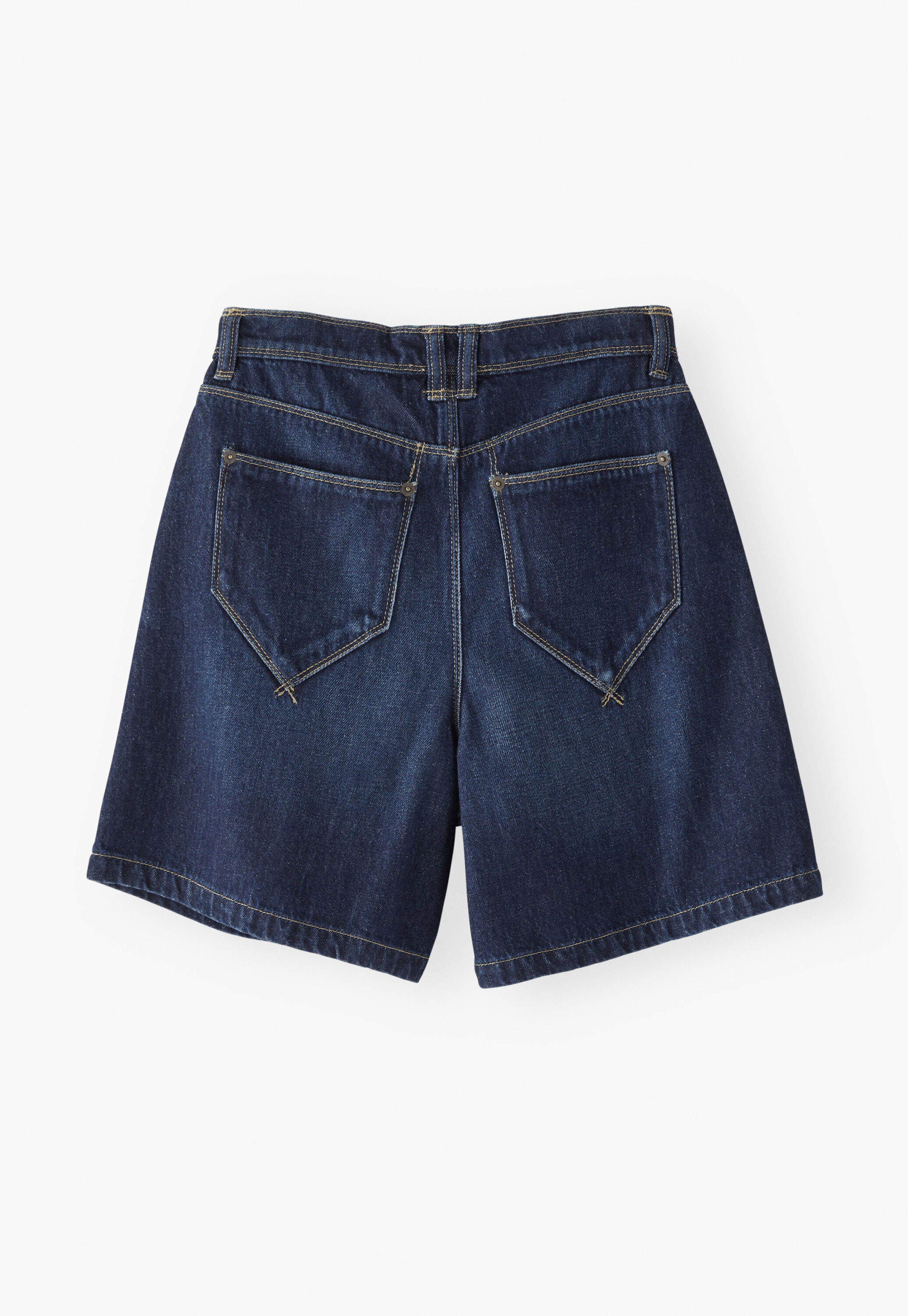 Denim-Shorts, Dunkle Waschung, large
