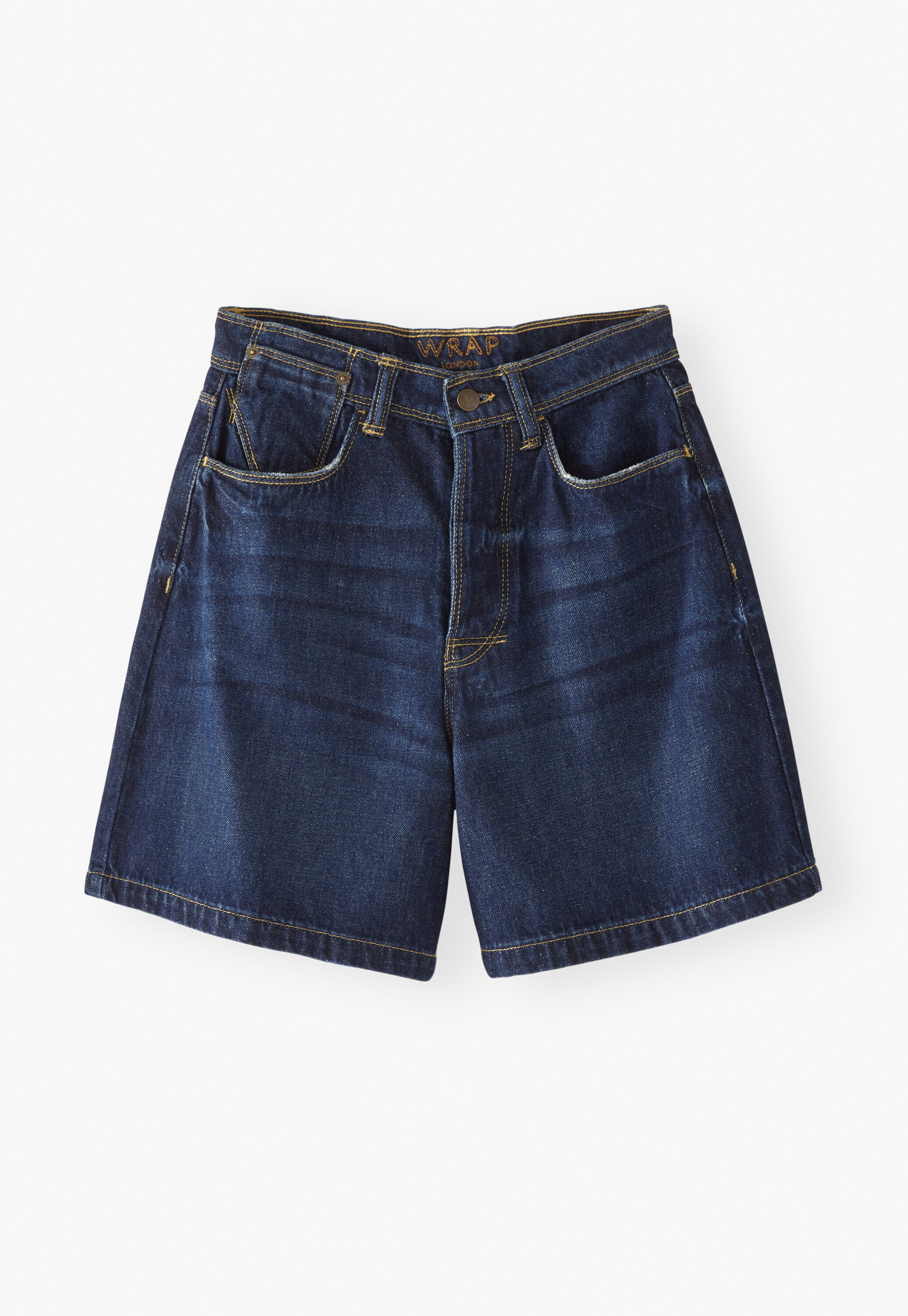 Denim-Shorts, Dunkle Waschung, large