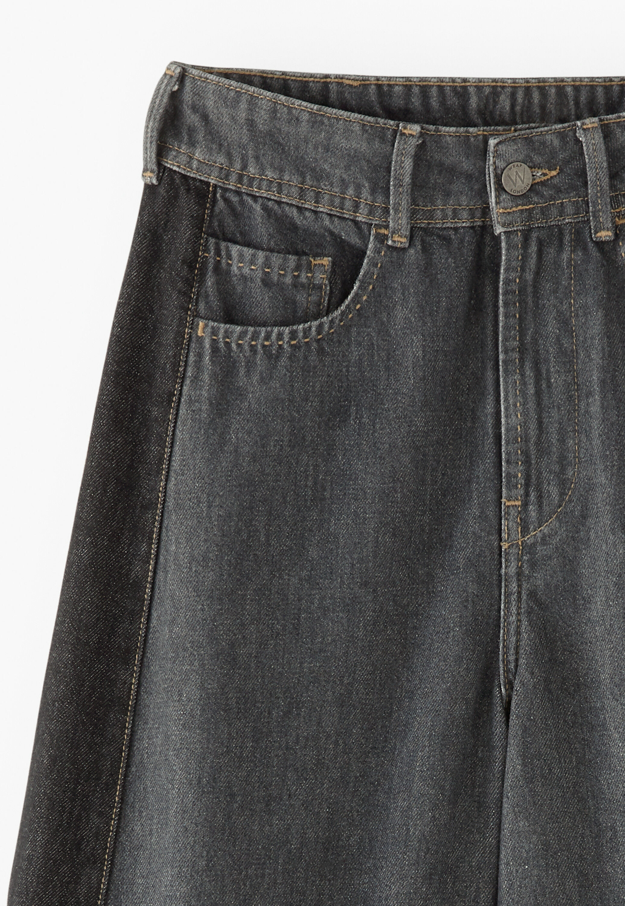 Denim Culotte, Graue Waschung, large