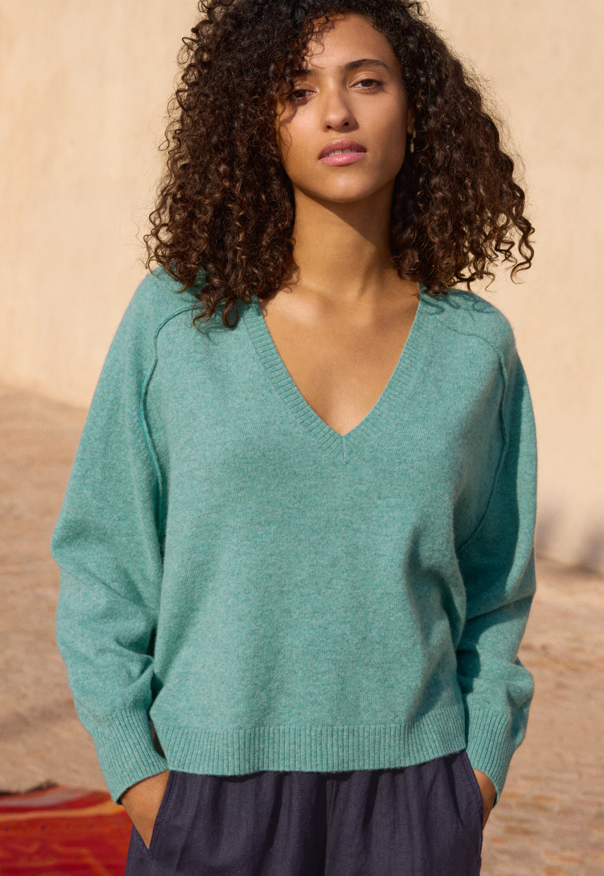 Pullover mit V-Ausschnitt