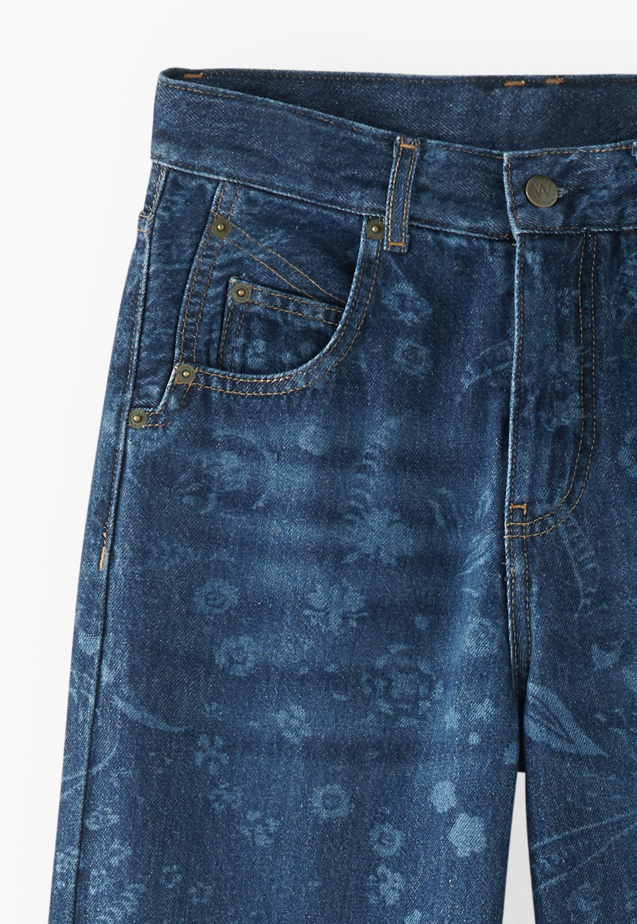 Jeans mit Laser-Effekt, Dunkler Ozean, large
