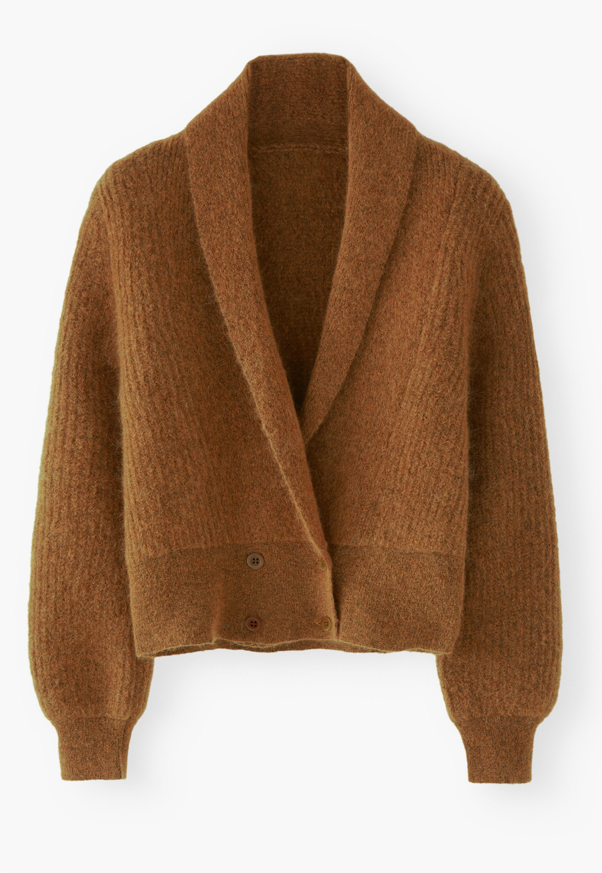 Cardigan mit Schalkragen, Gebranntes Orange, large