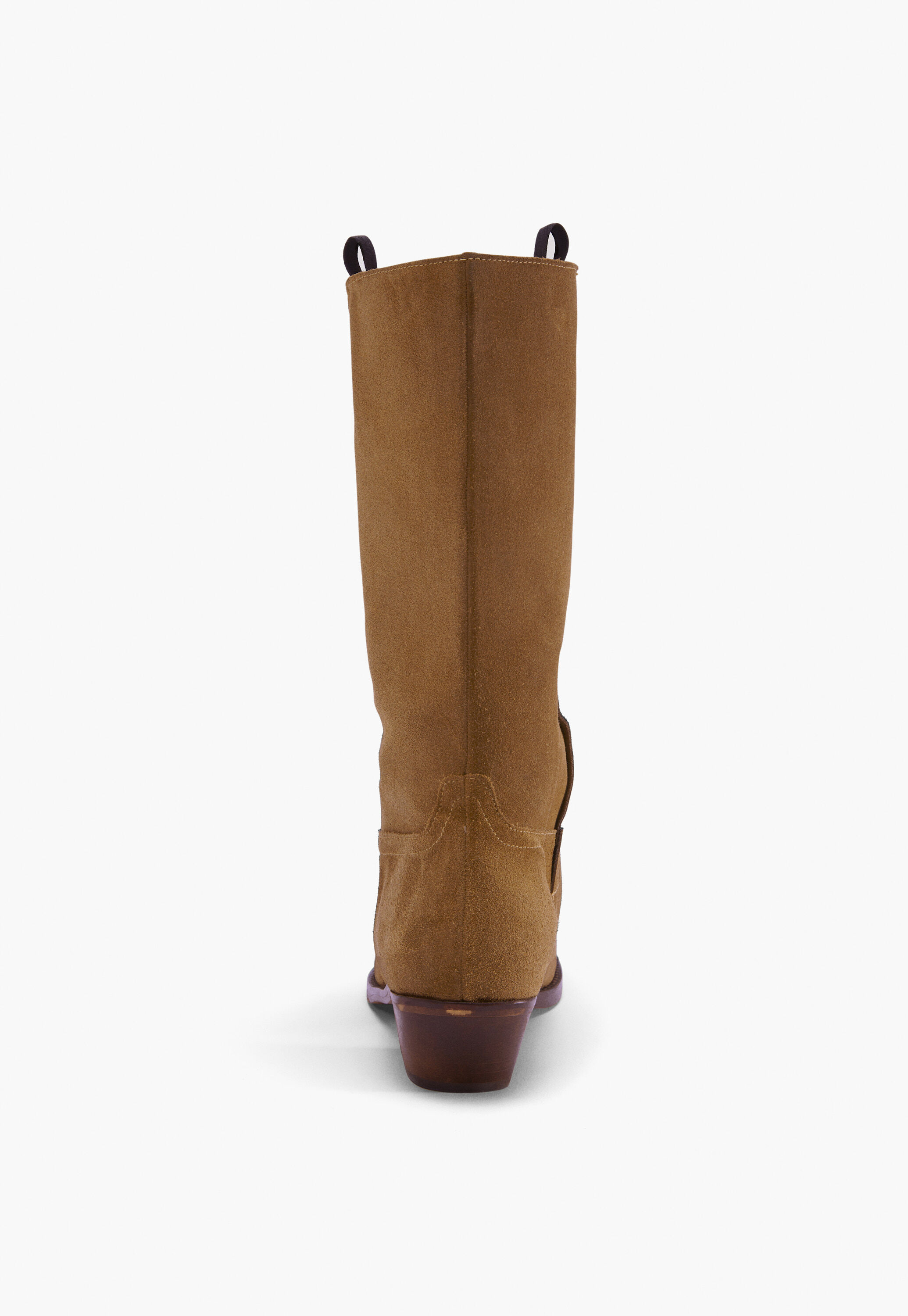 Stiefel mit eckiger Zehenpartie, Zimt, large