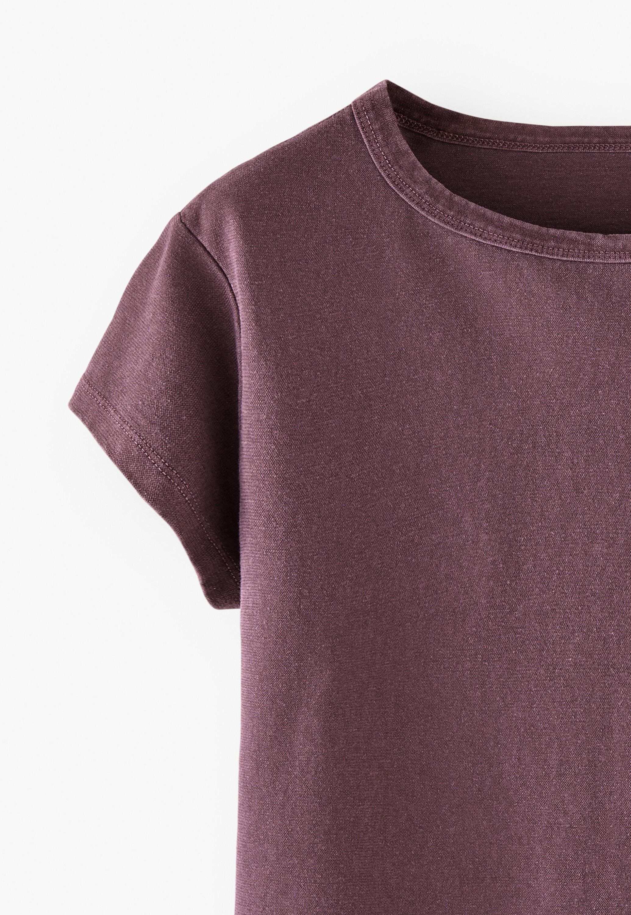 Jersey-T-Shirt, Aubergine, large