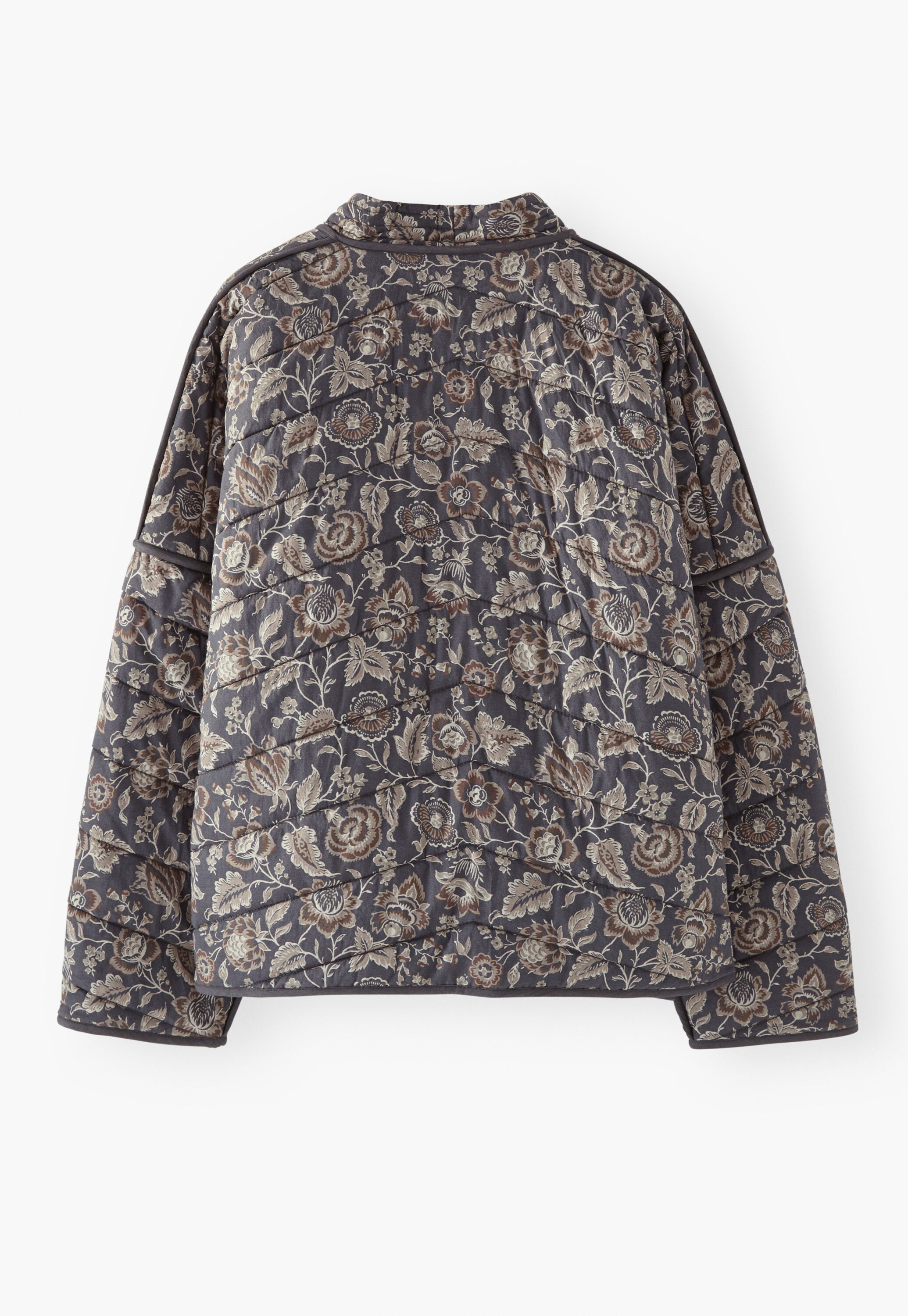 Gesteppte Jacke mit Print, Kohlschwarz/Nerz, large