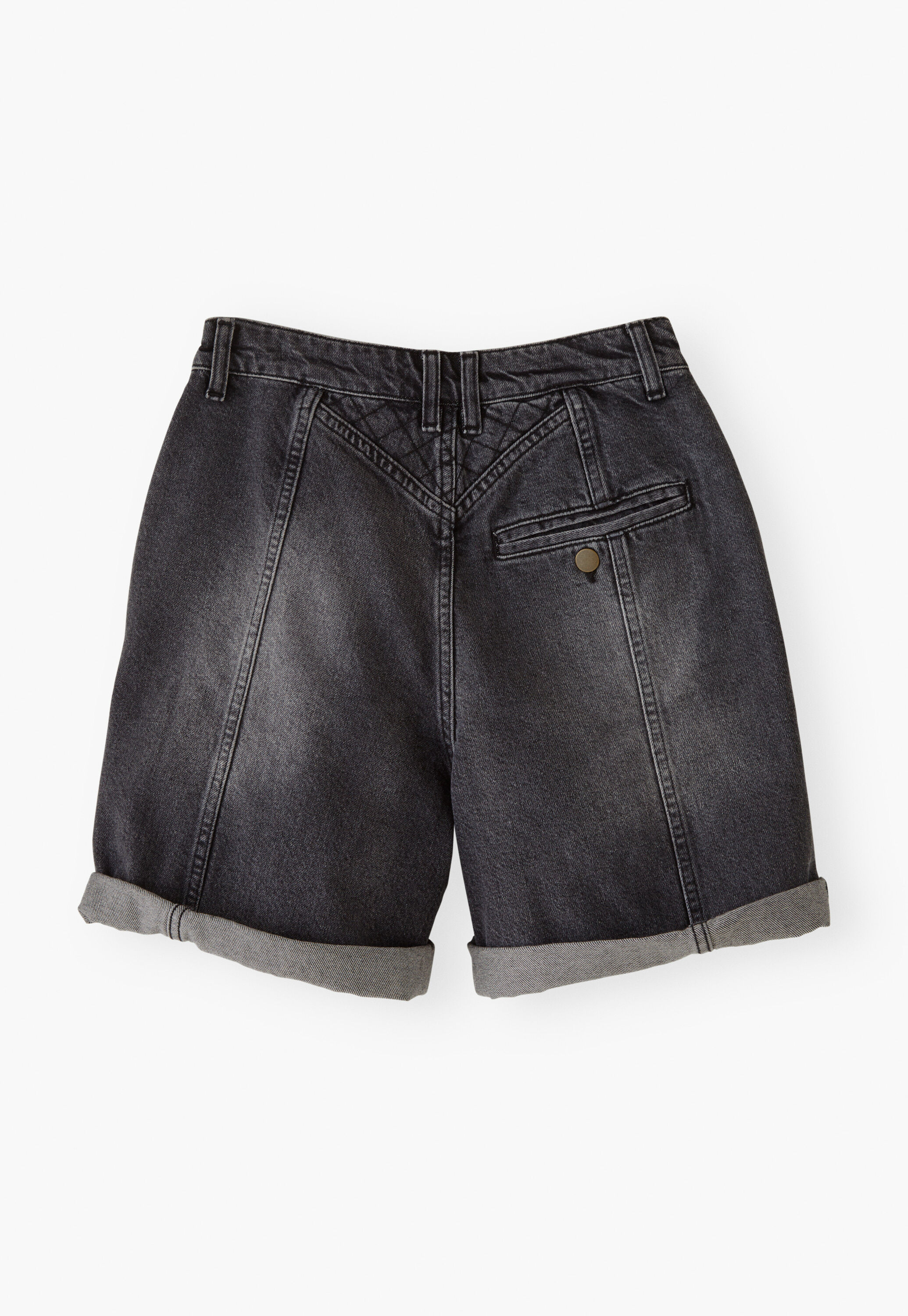 Shorts aus Denim, Kohlschwarz, large
