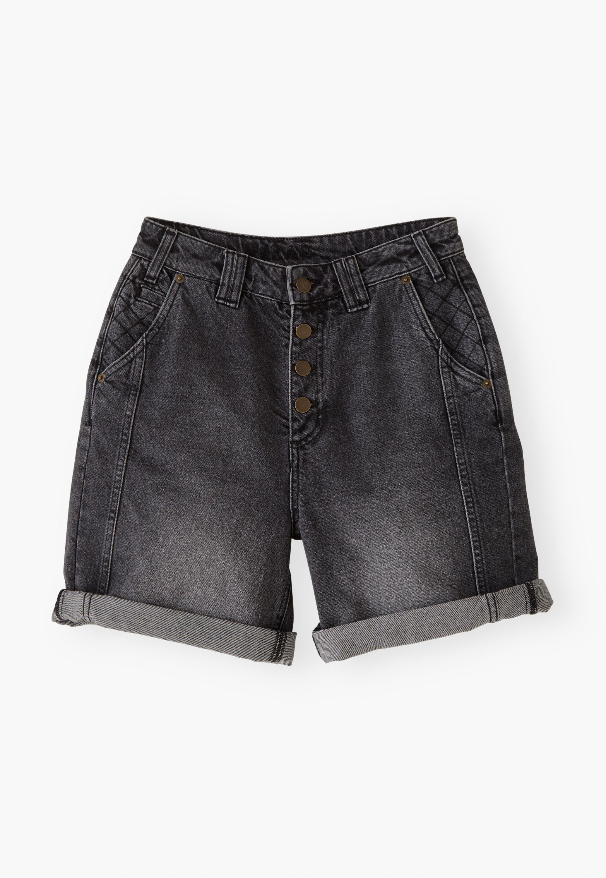 Shorts aus Denim, Kohlschwarz, large