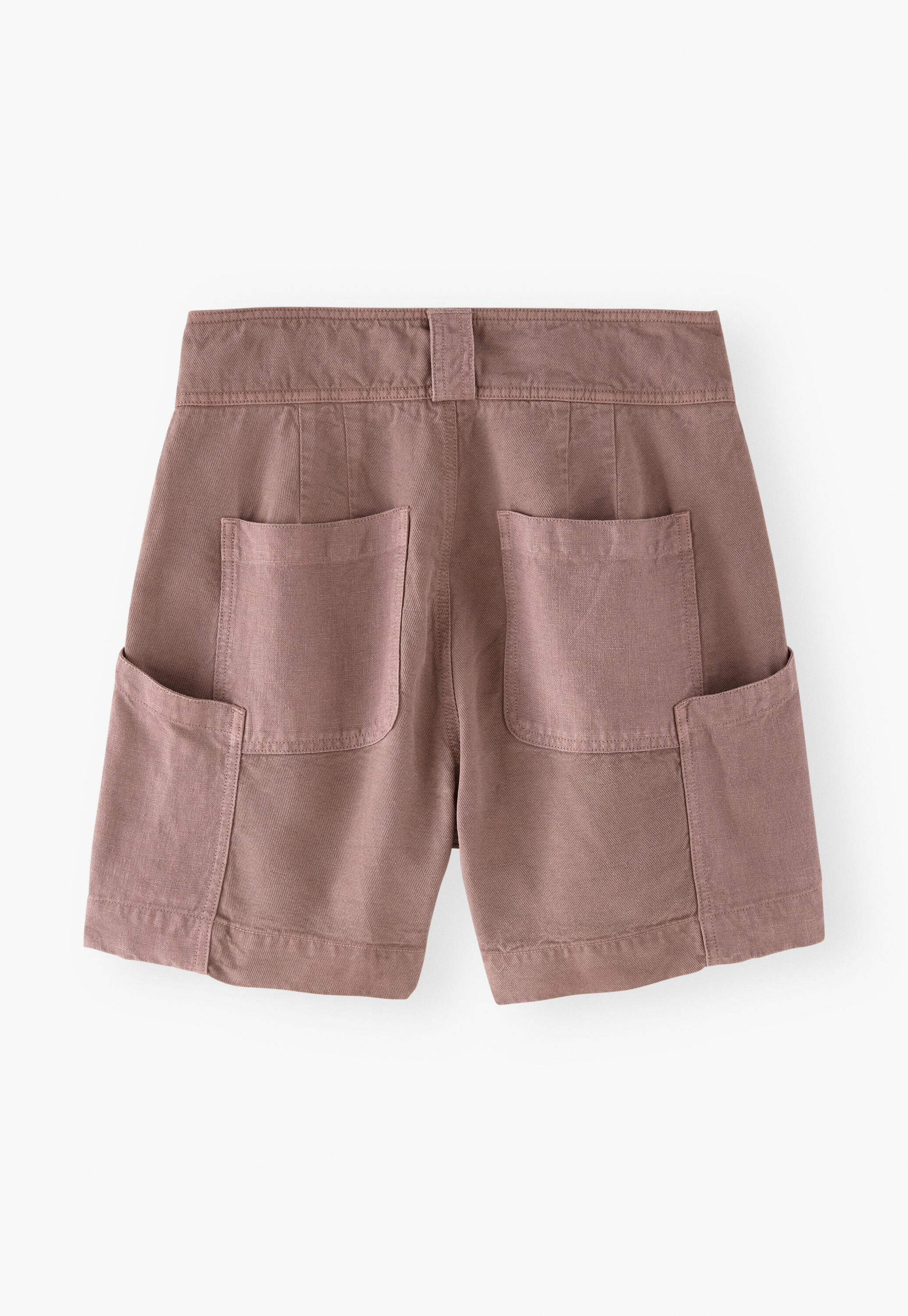 Kontraststoff-Shorts, Rauchiges Traubenrot, large