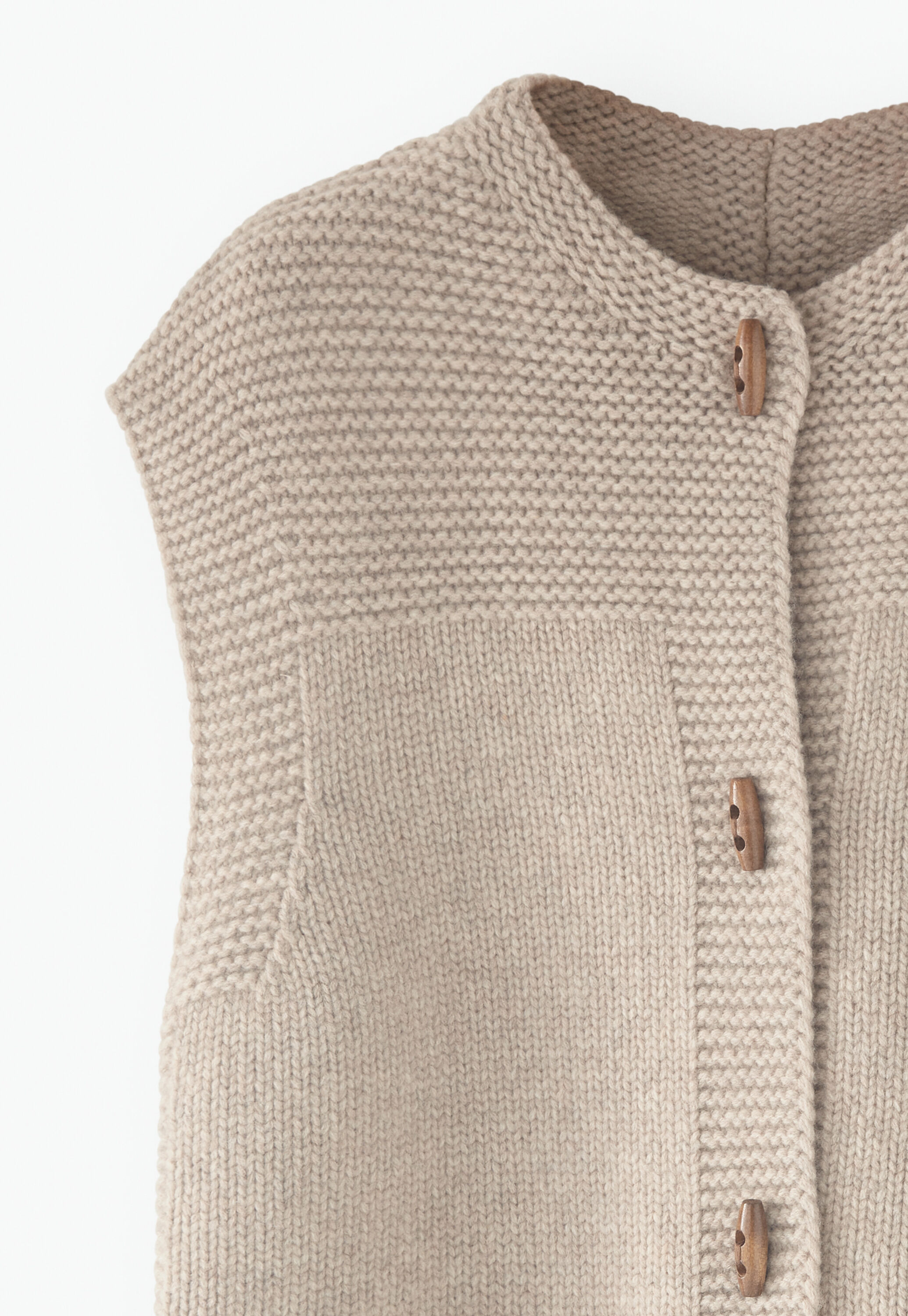 Strickweste, Helles Rehbraun, large