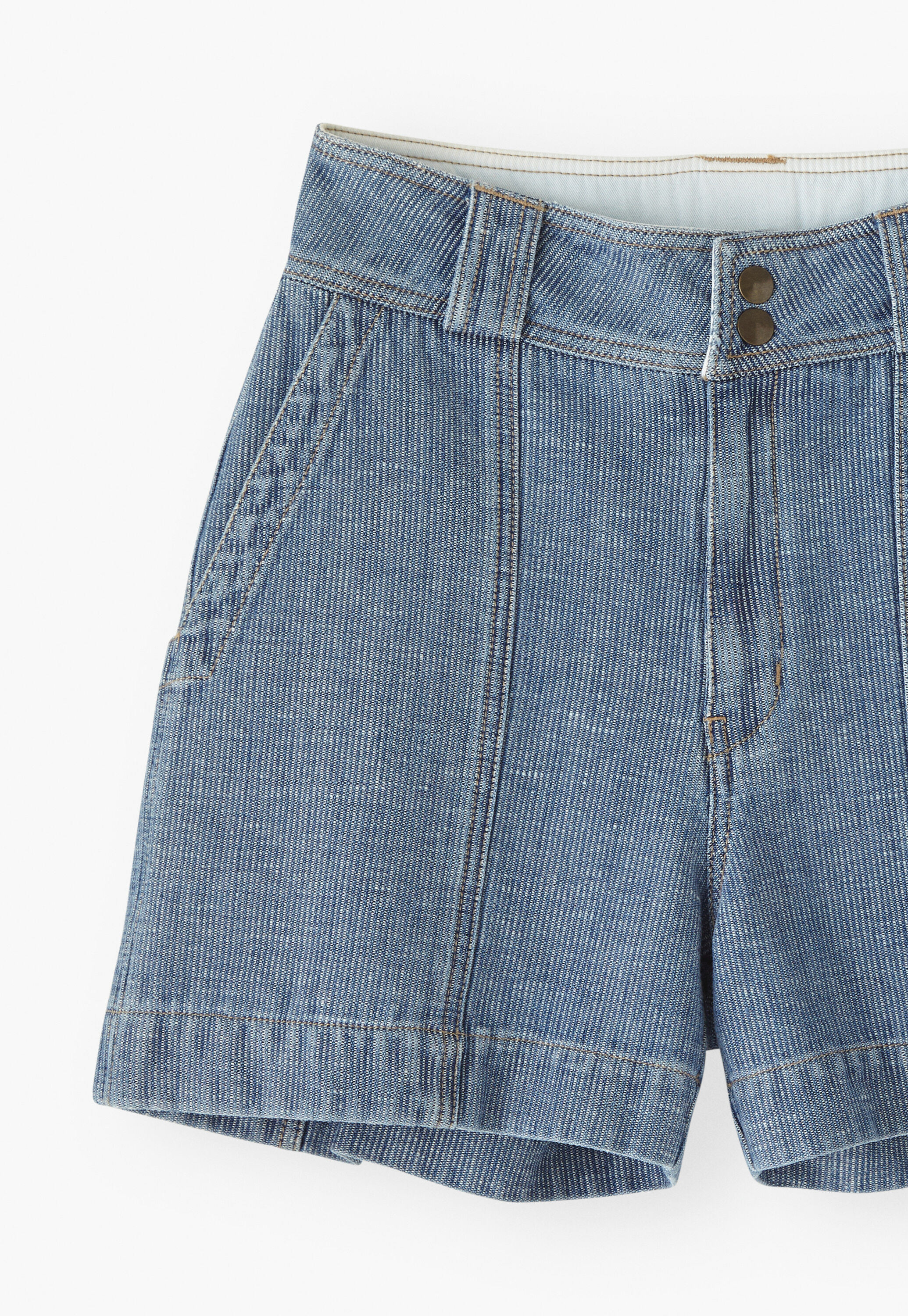 Streifen-Shorts, Helle Waschung, large