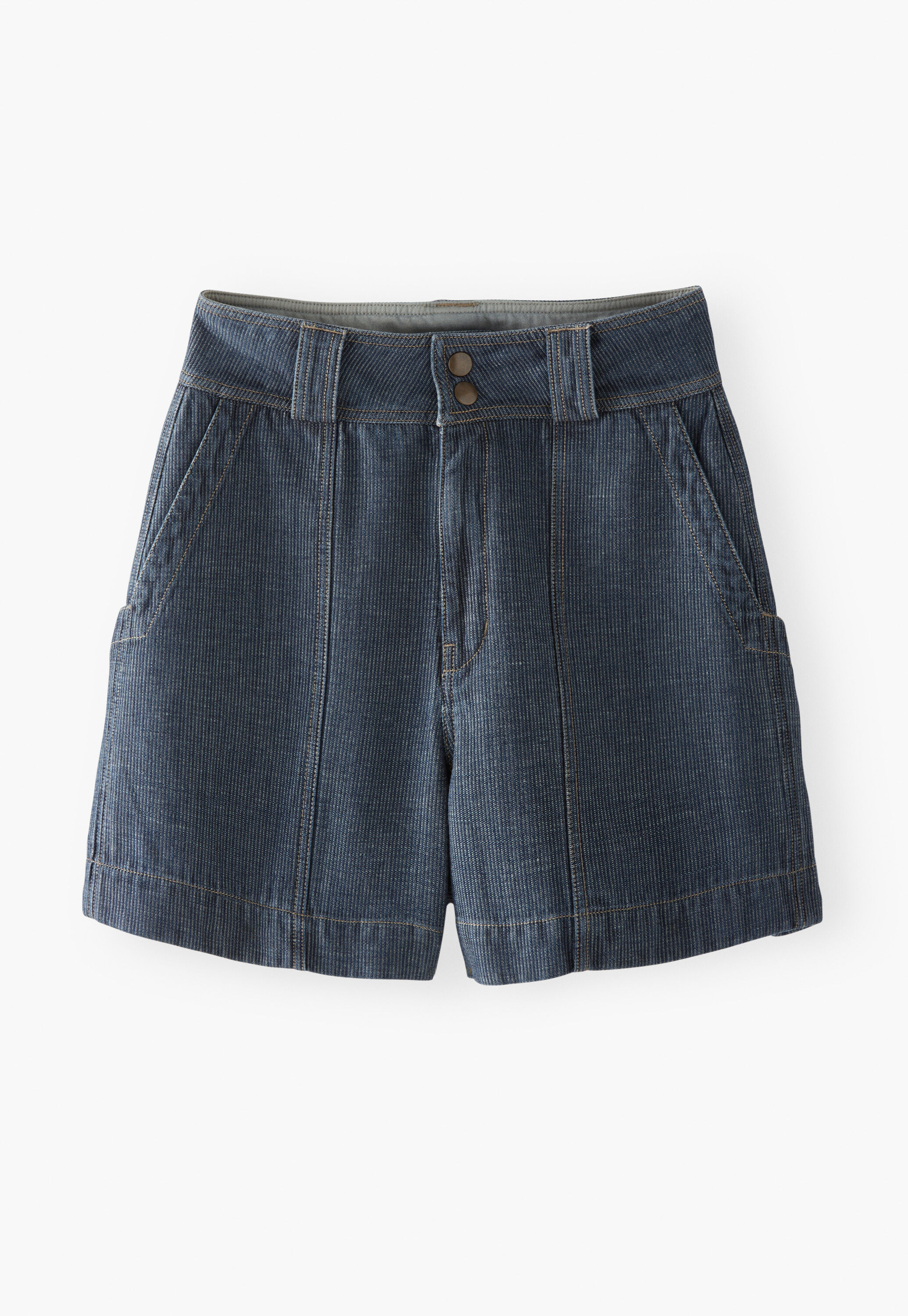 Streifen-Shorts, Indigograu, large