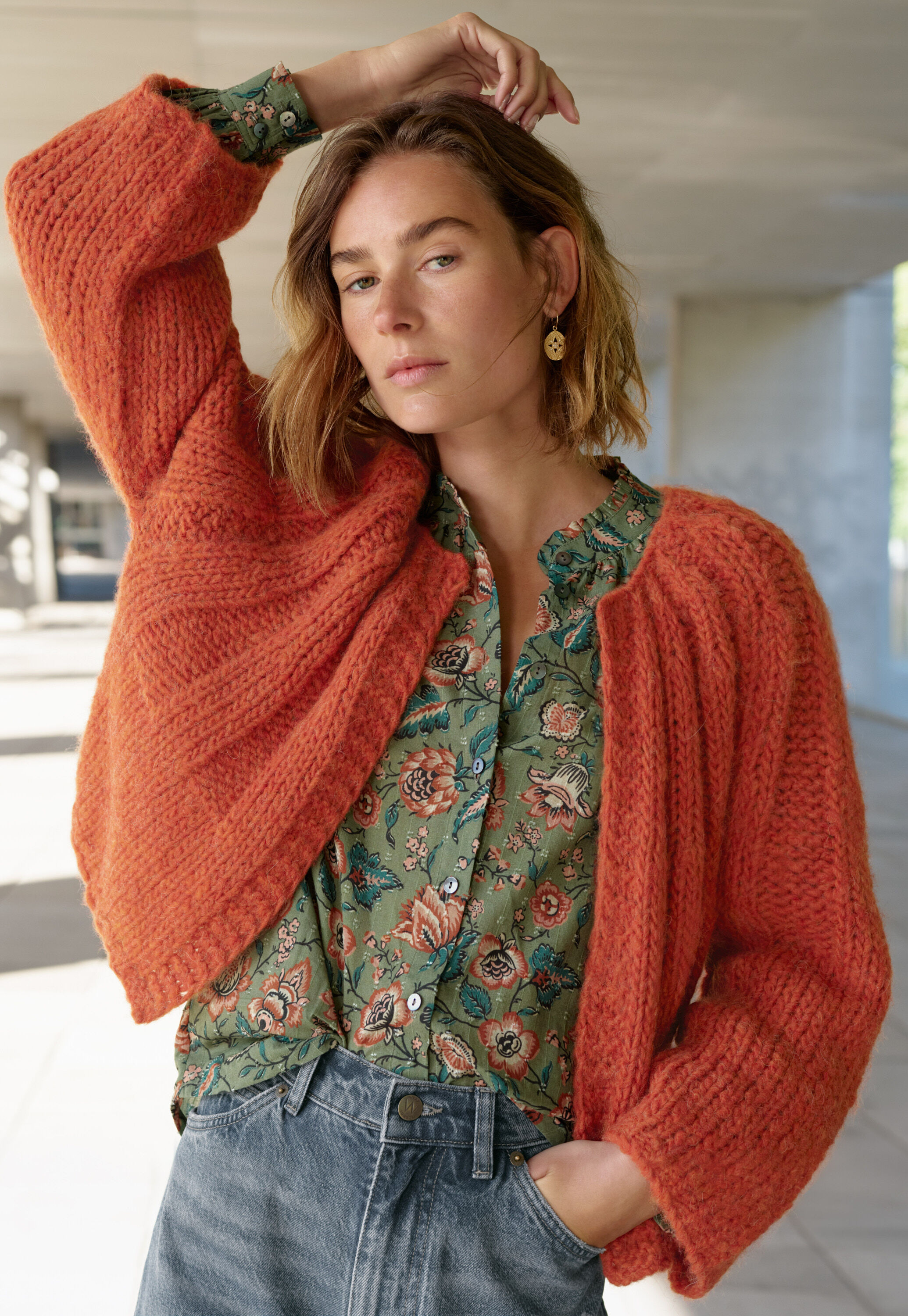 Handgestrickter Cardigan