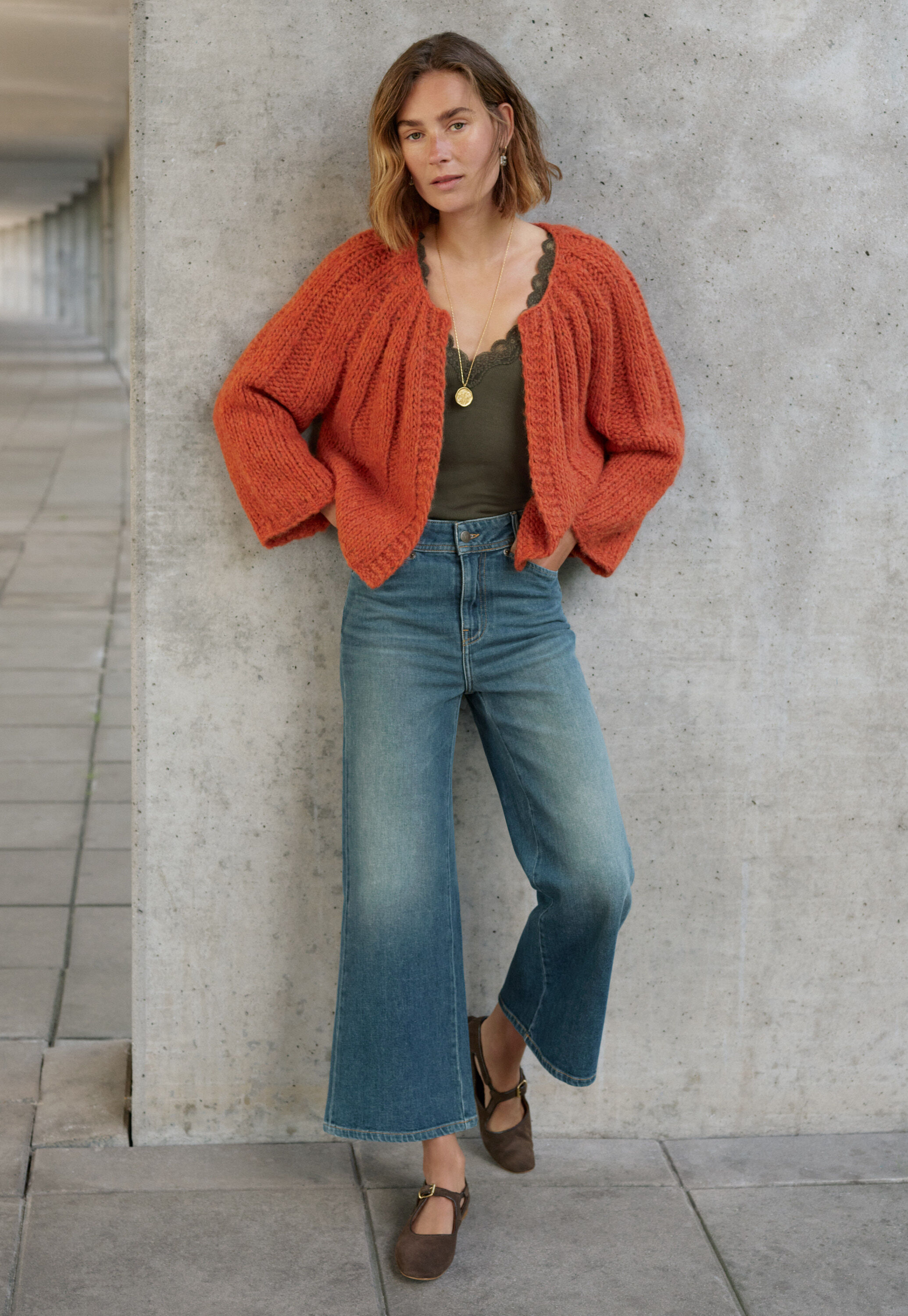Handgestrickter Cardigan