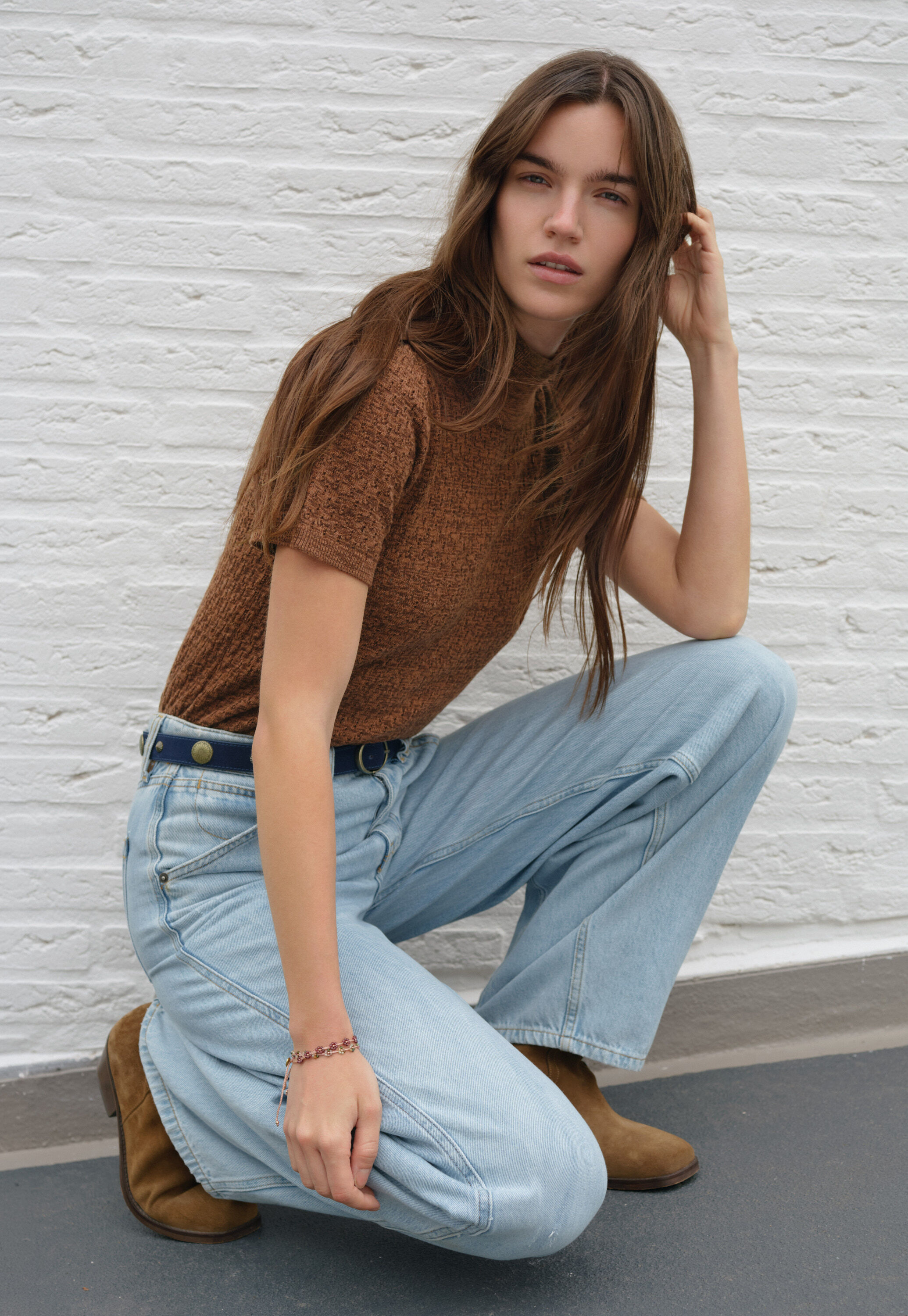 Jeans mit Nahtdetails