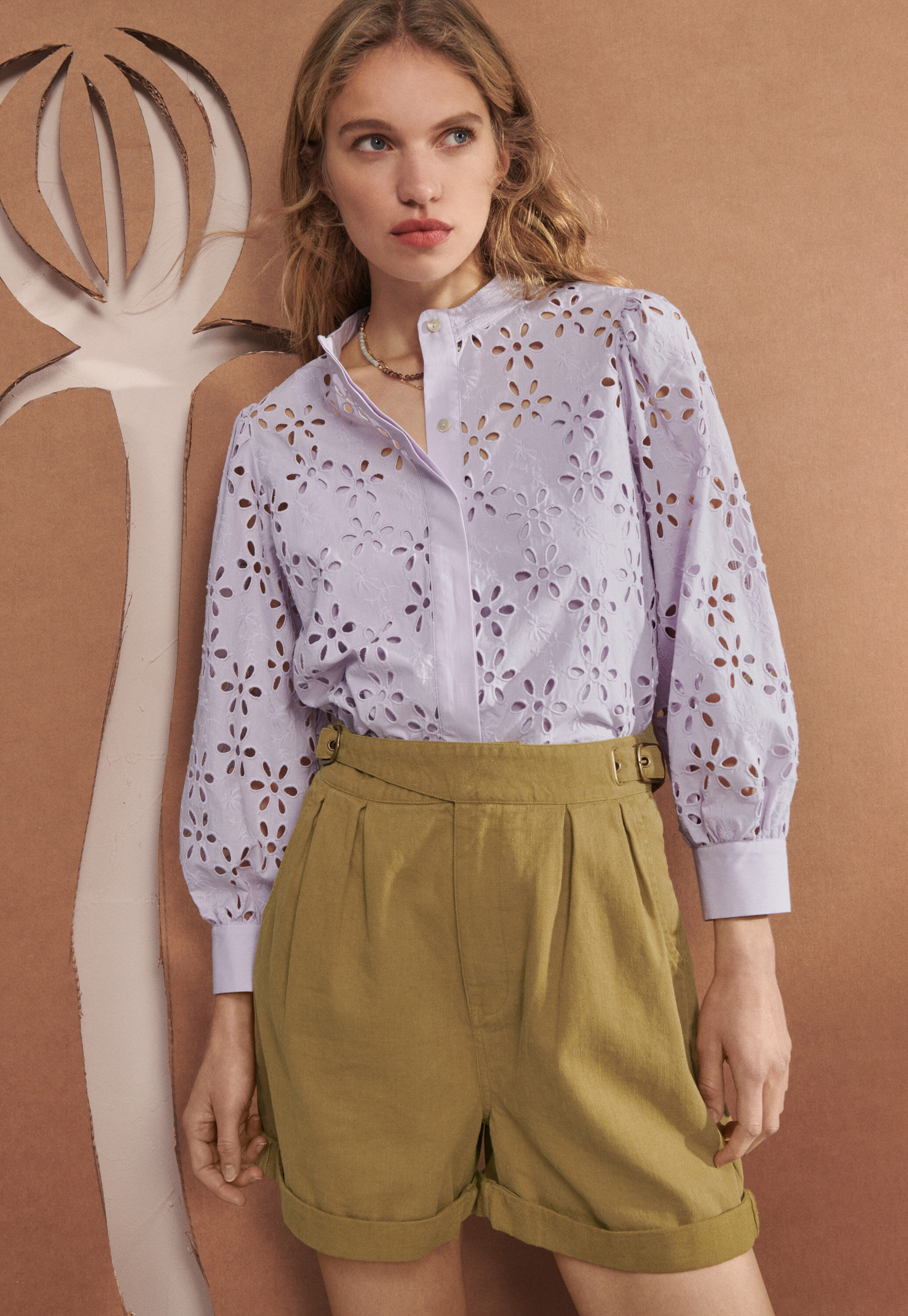Cutwork-Bluse