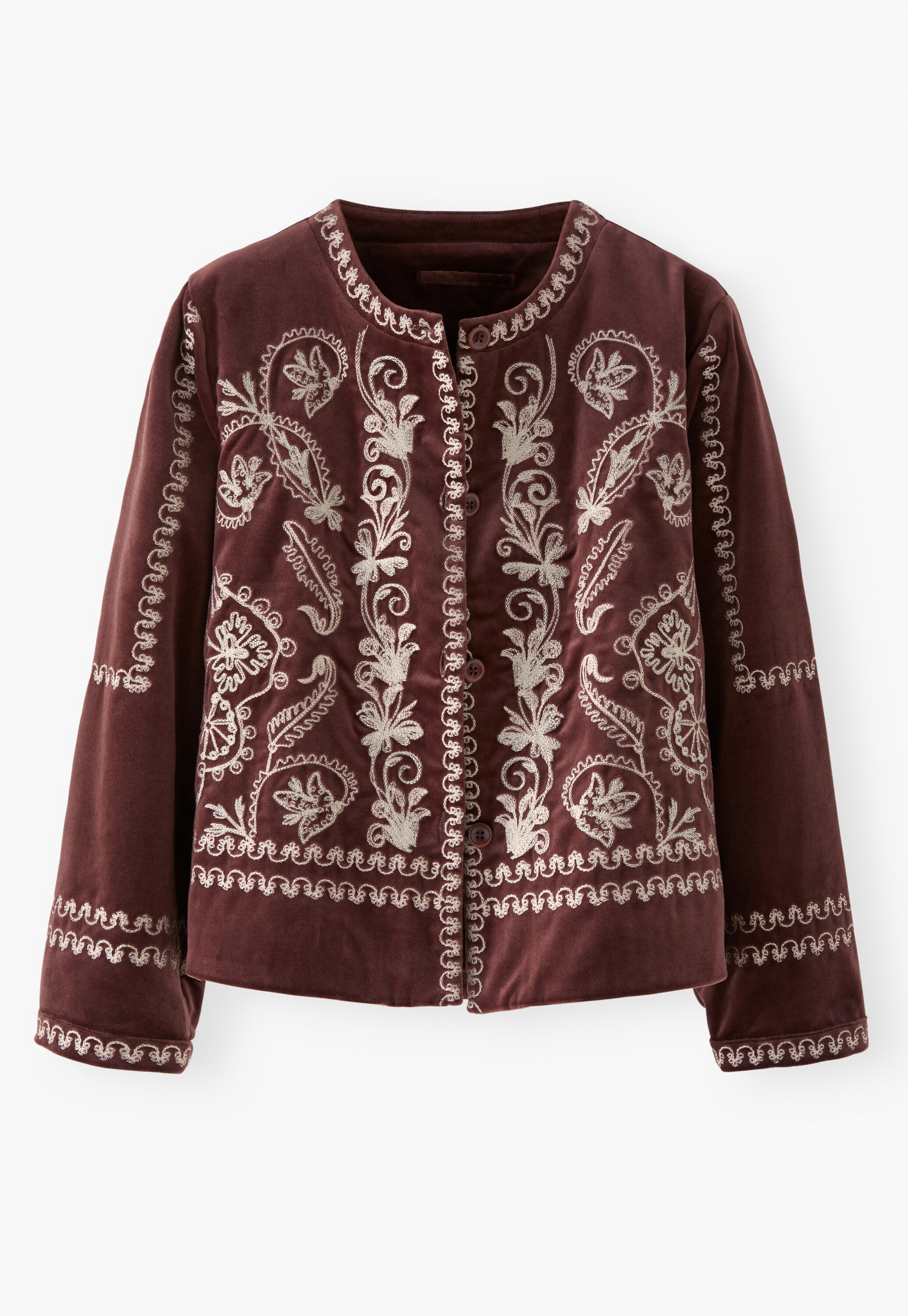 Bestickte Samtjacke