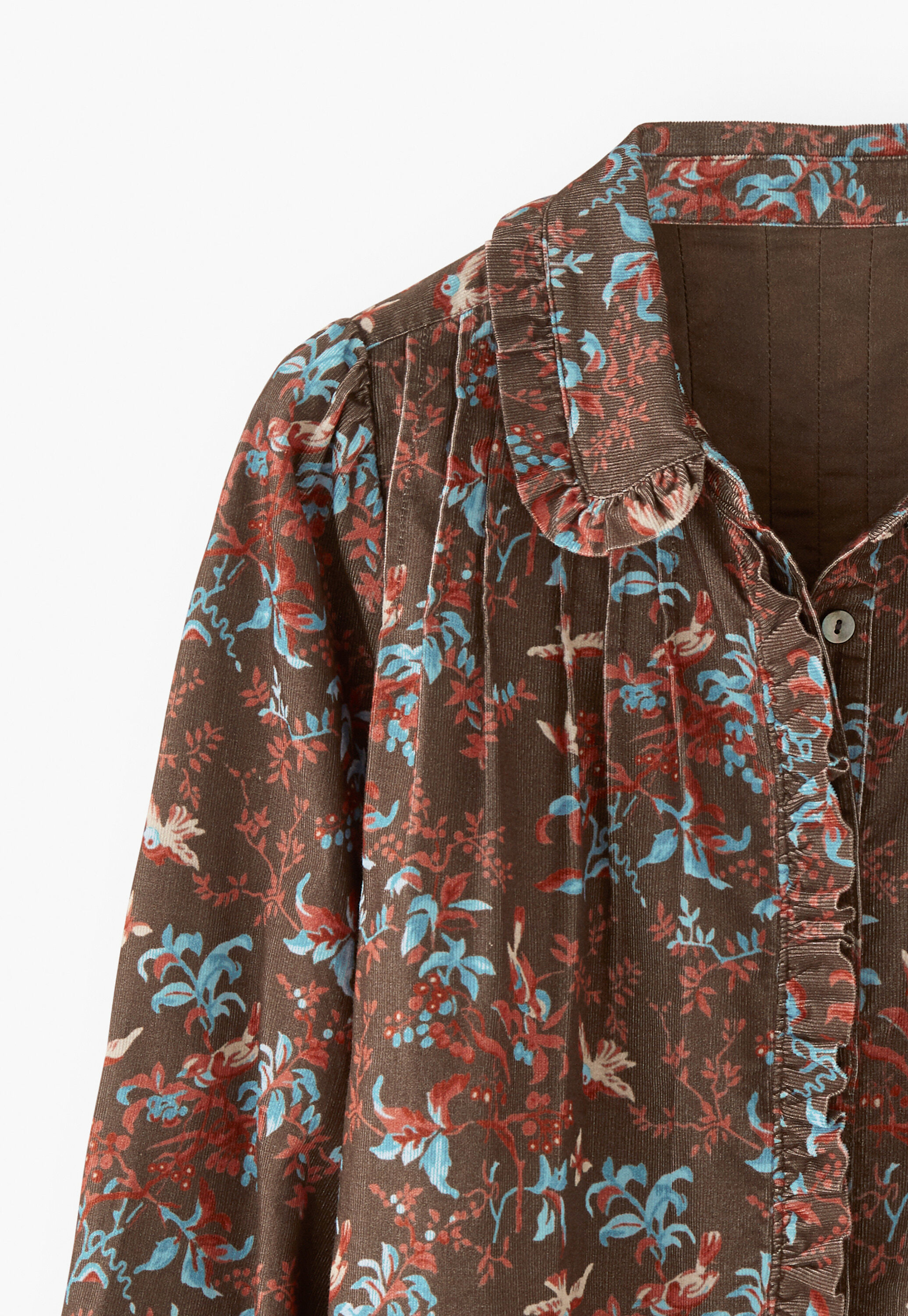 Bedruckte Faltenbluse