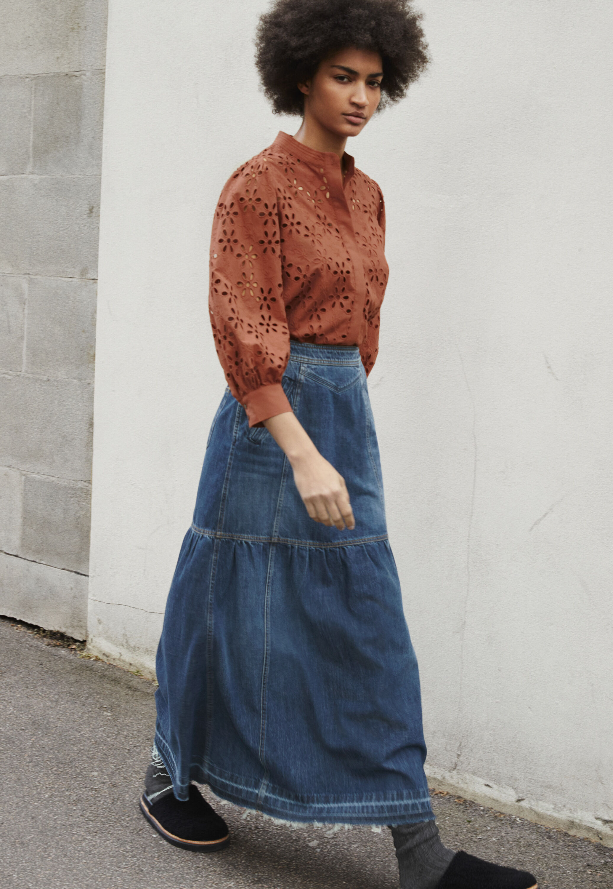 Cutwork-Bluse