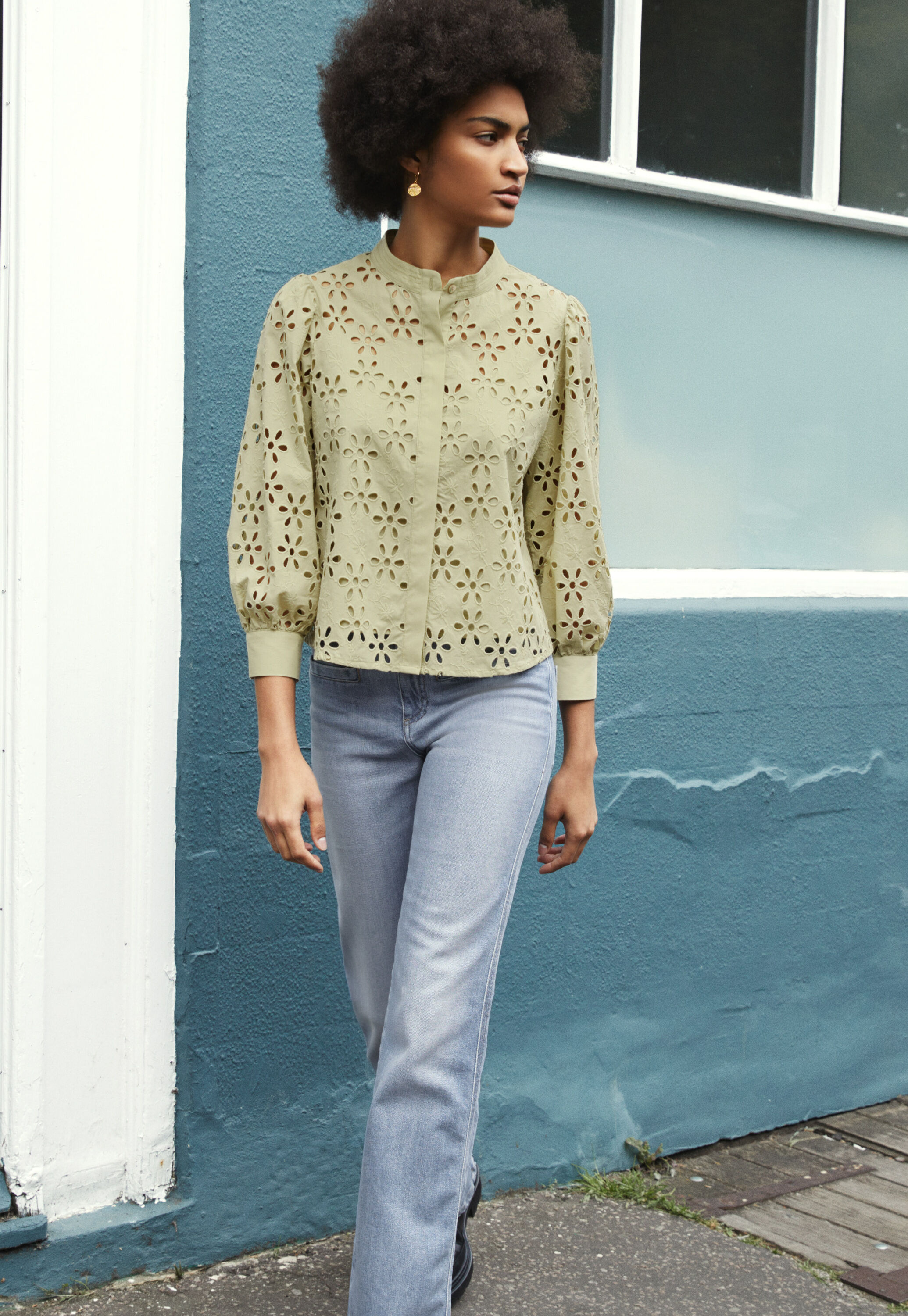 Cutwork-Bluse