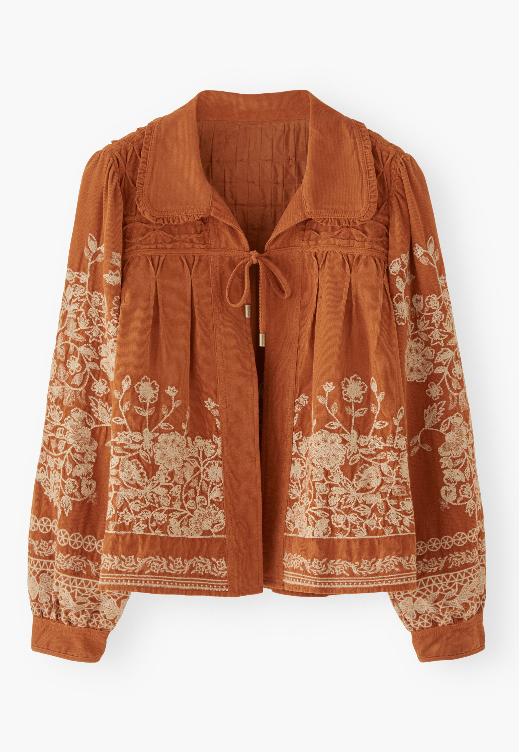 Bestickte Cordjacke