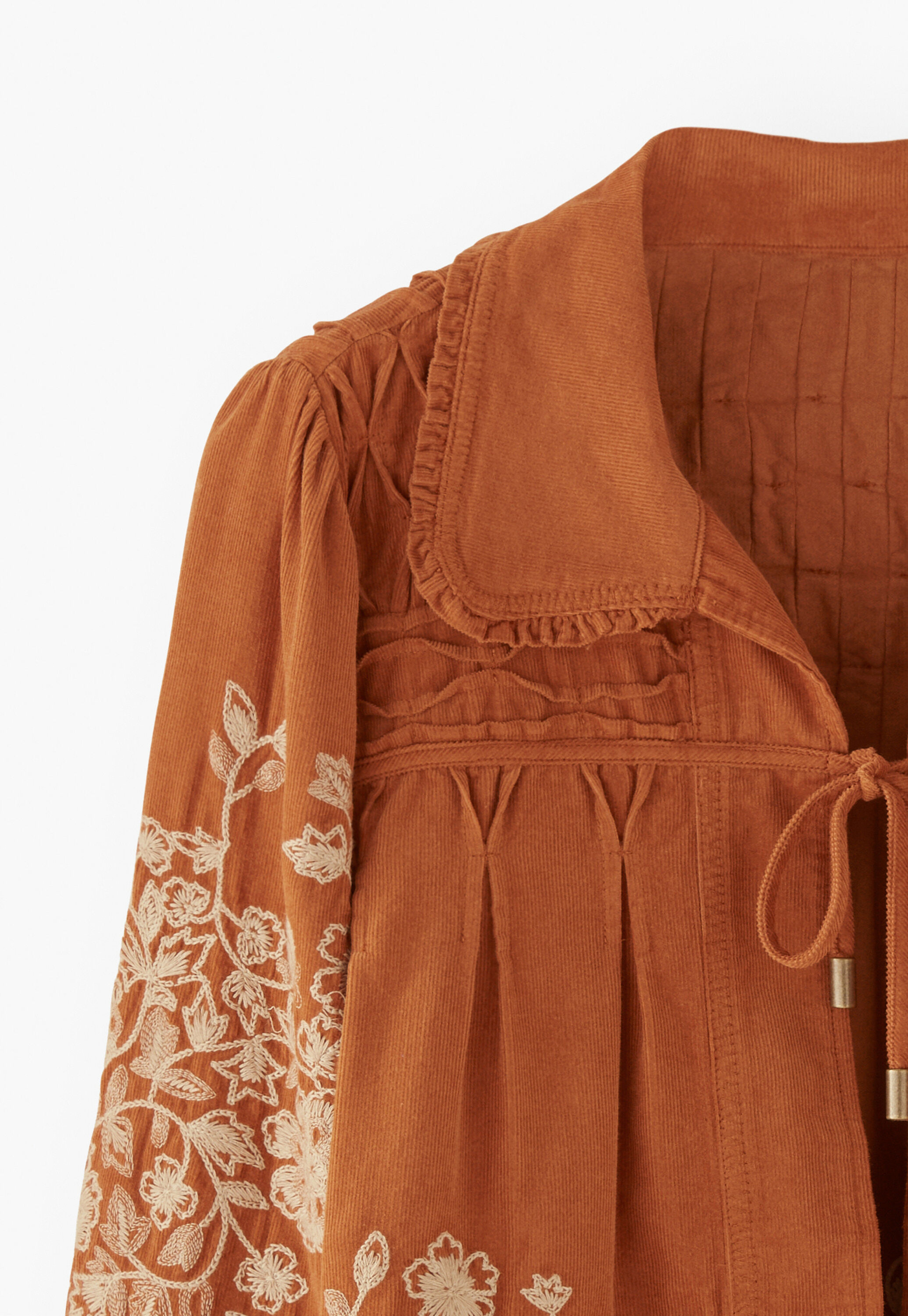Bestickte Cordjacke