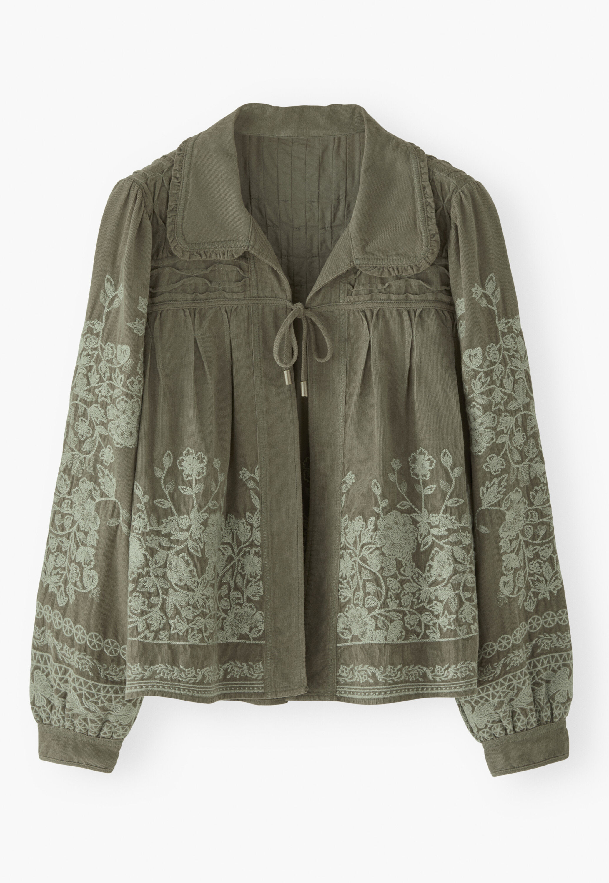 Bestickte Cordjacke