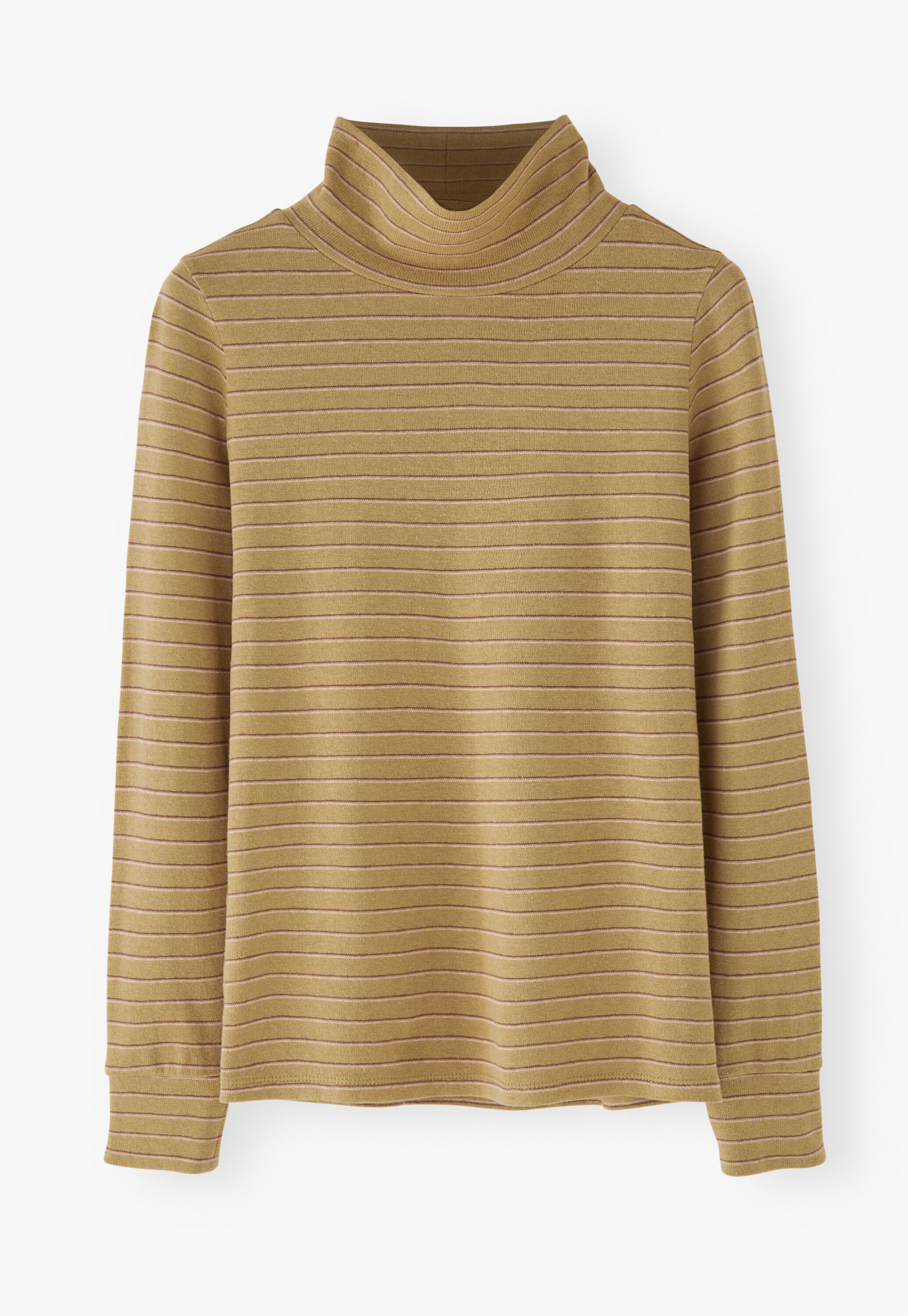 Gestreifter Rollkragenpullover