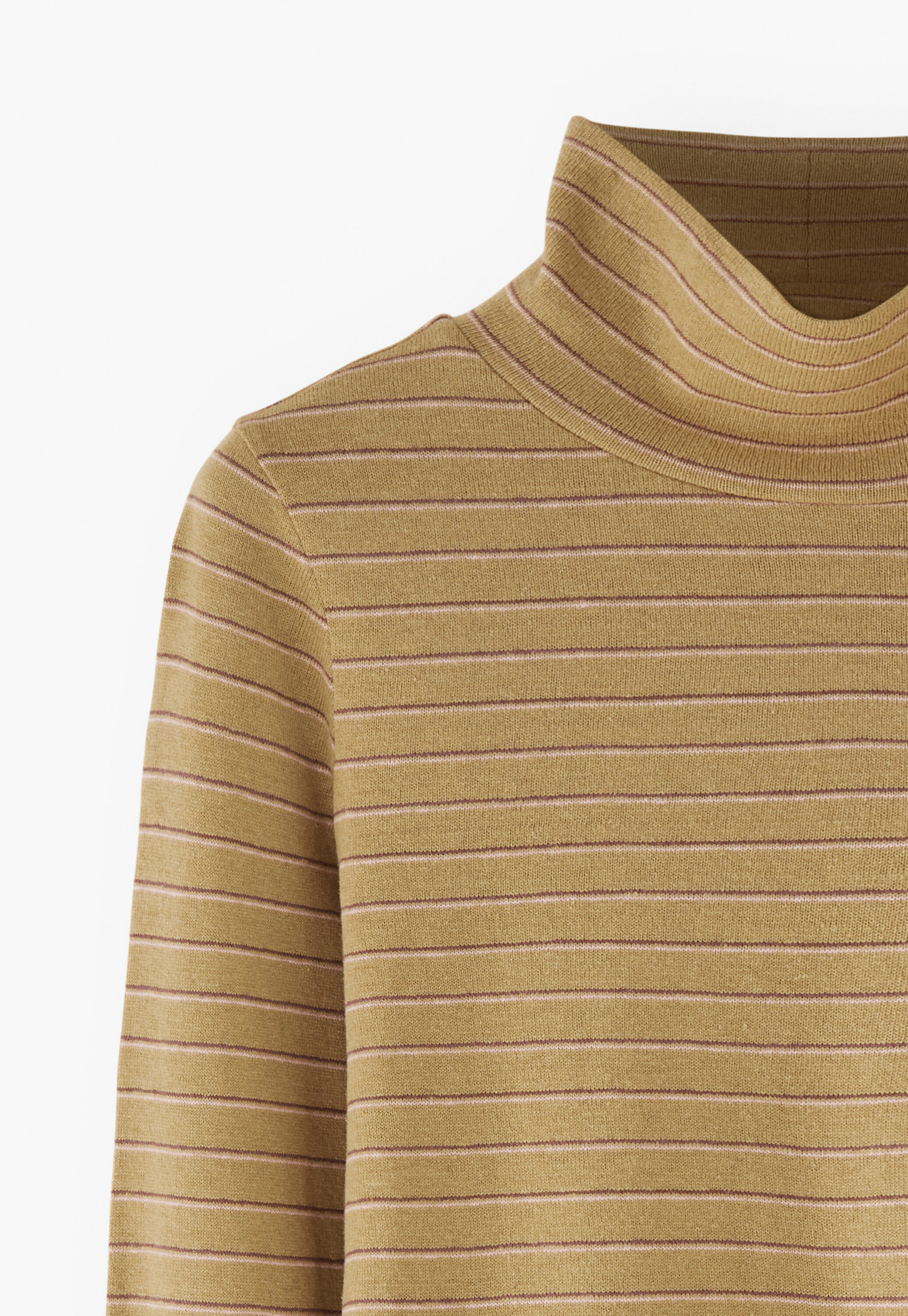 Gestreifter Rollkragenpullover
